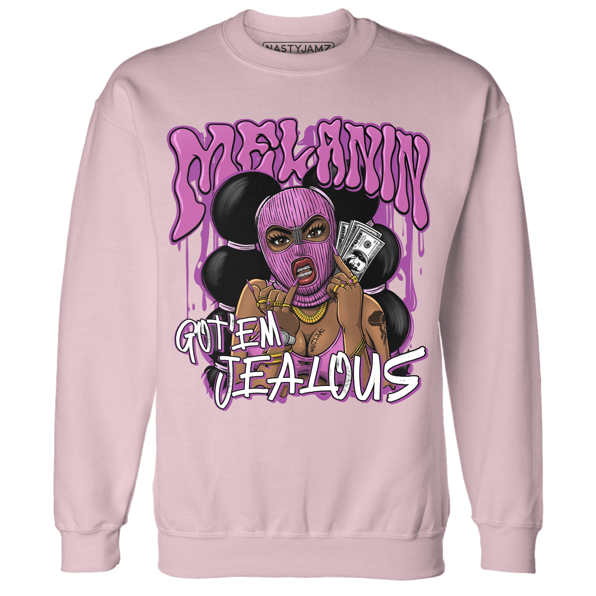 GS Hyper Violet 4s Sweatshirt Match Melanin Got Em Jealous - NastyJamz