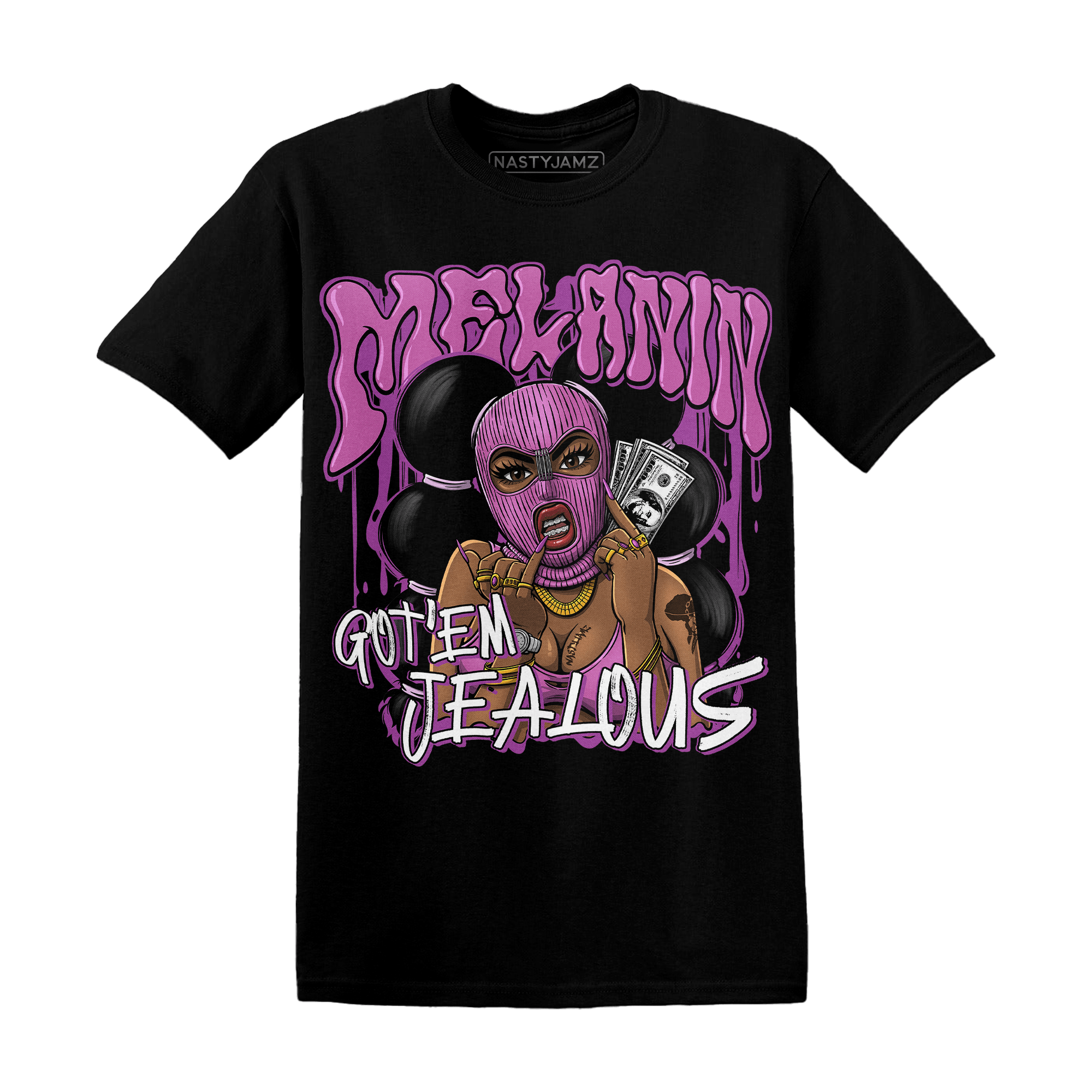 GS Hyper Violet 4s T Shirt Match Melanin Got Em Jealous - NastyJamz