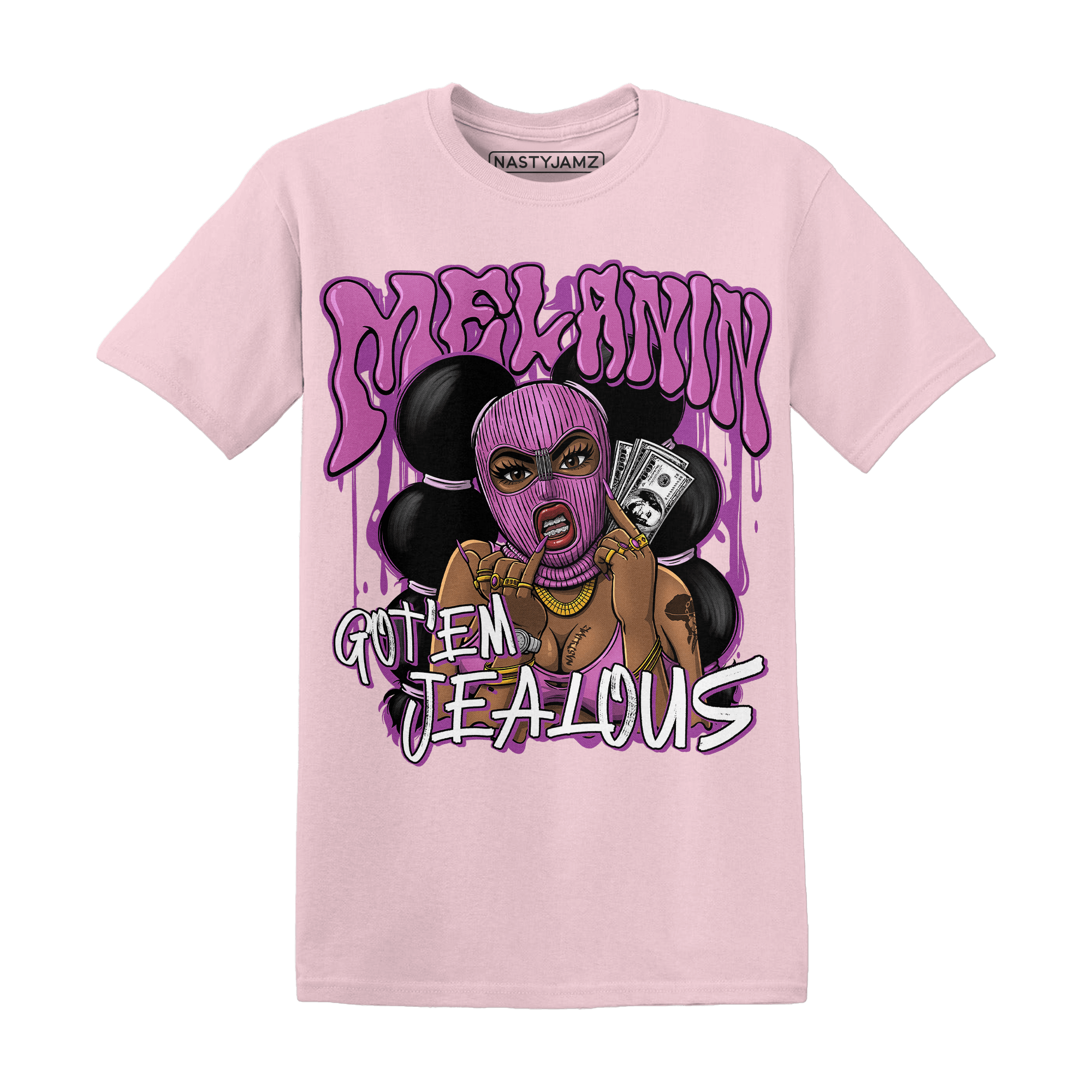 GS Hyper Violet 4s T Shirt Match Melanin Got Em Jealous - NastyJamz