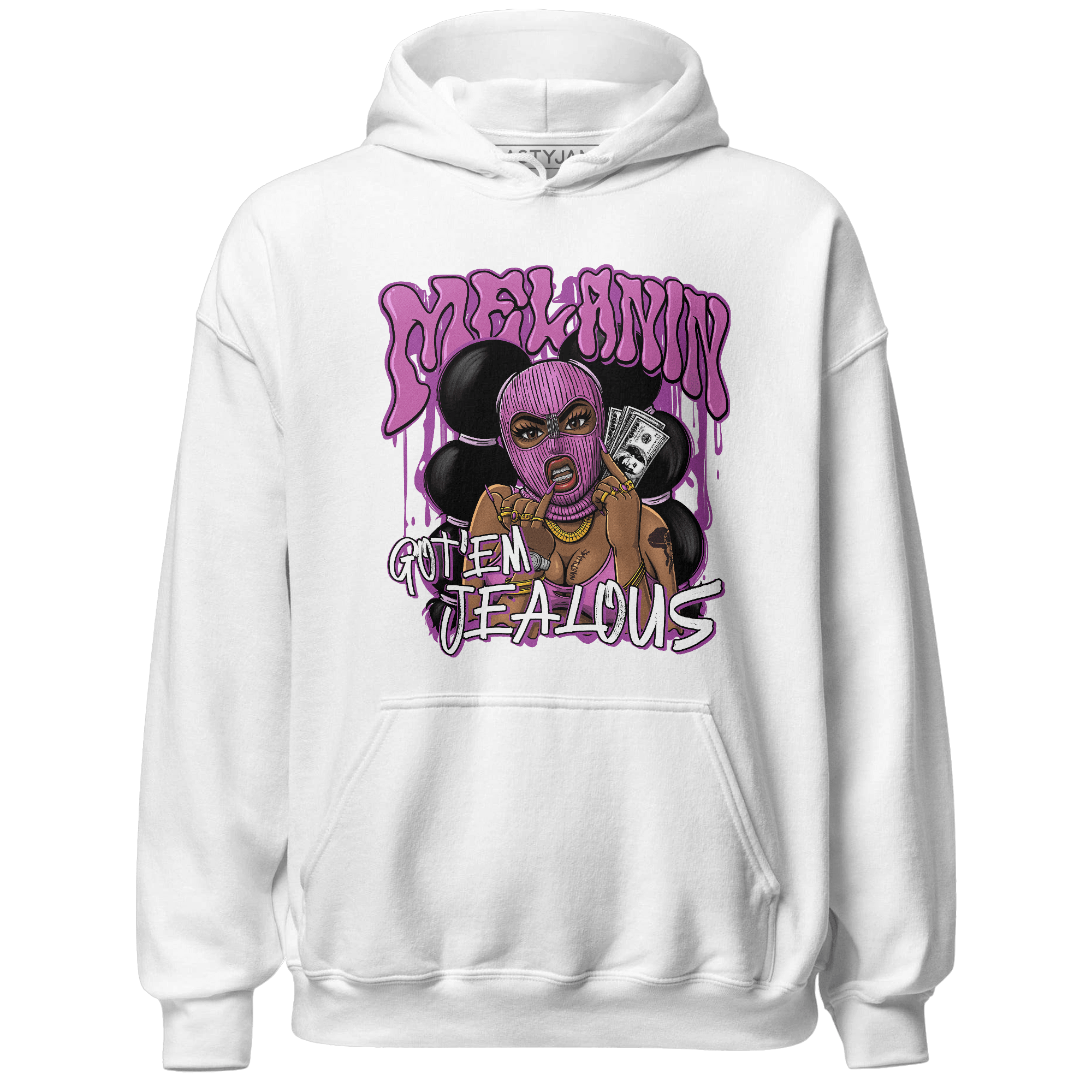 GS Hyper Violet 4s Hoodie Match Melanin Got Em Jealous - NastyJamz