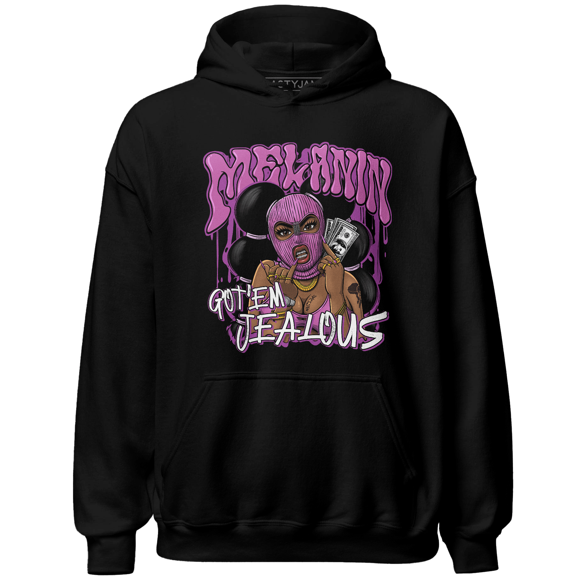 GS Hyper Violet 4s Hoodie Match Melanin Got Em Jealous - NastyJamz