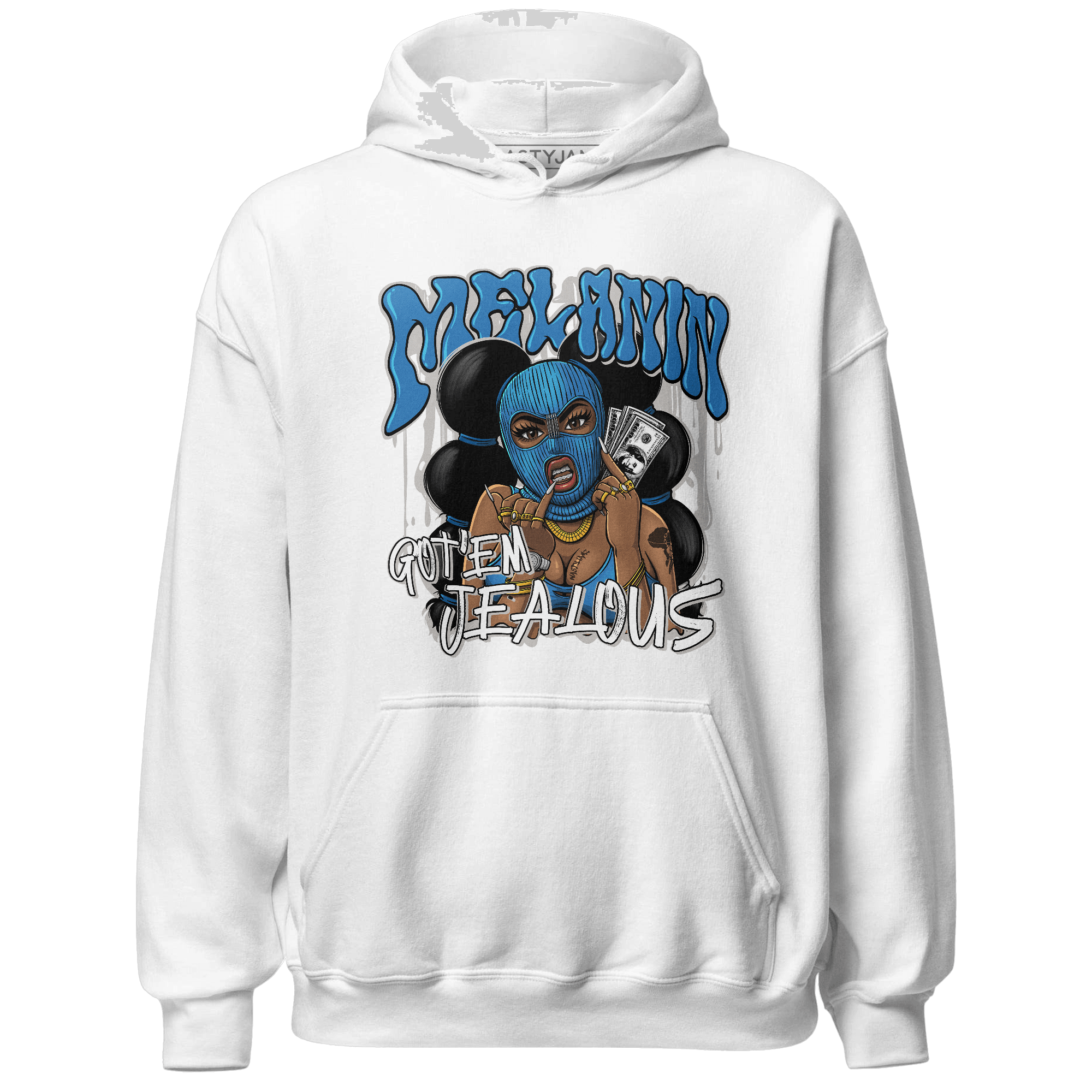 Industrial Blue 4s Hoodie Match Melanin Got Em Jealous - NastyJamz