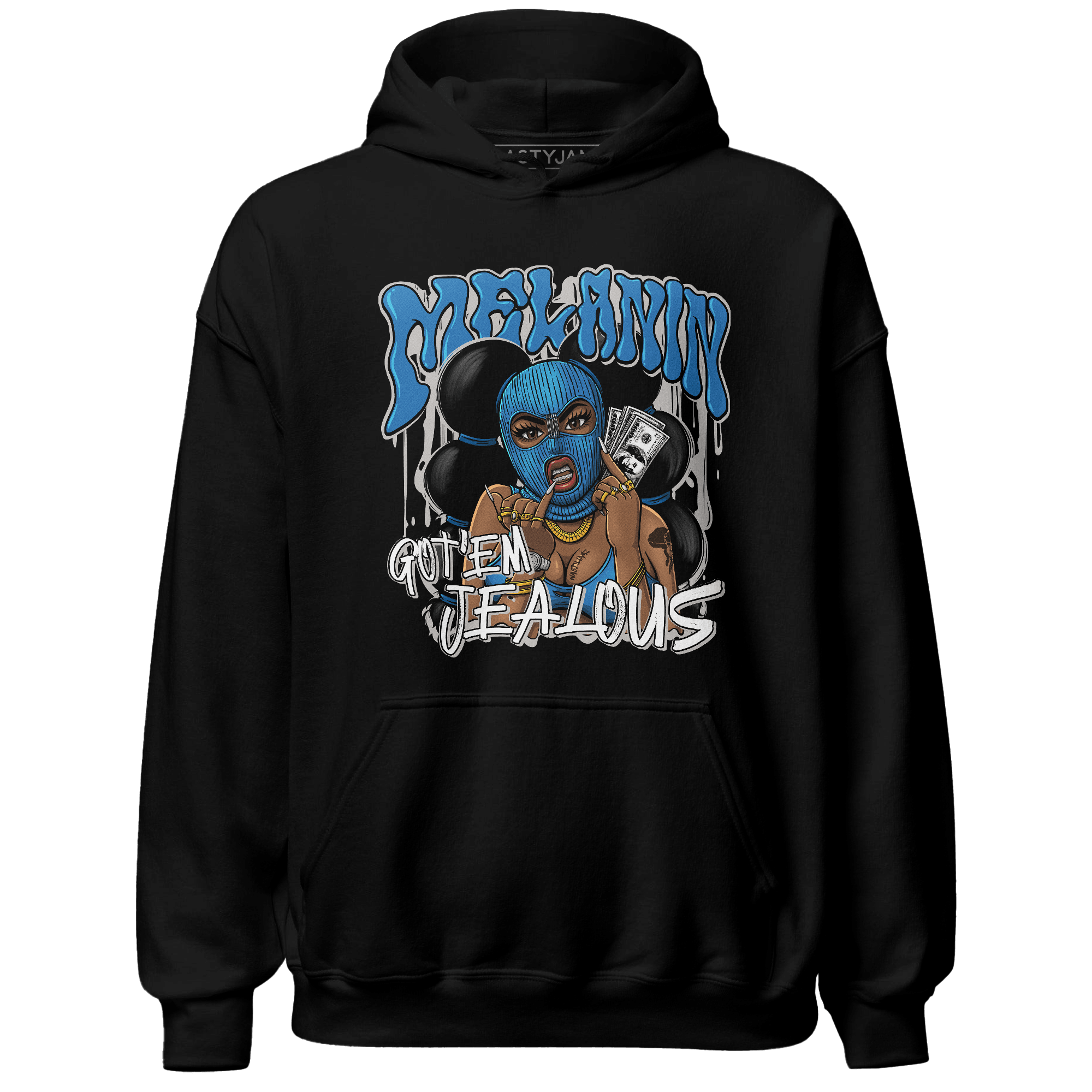 Industrial Blue 4s Hoodie Match Melanin Got Em Jealous - NastyJamz