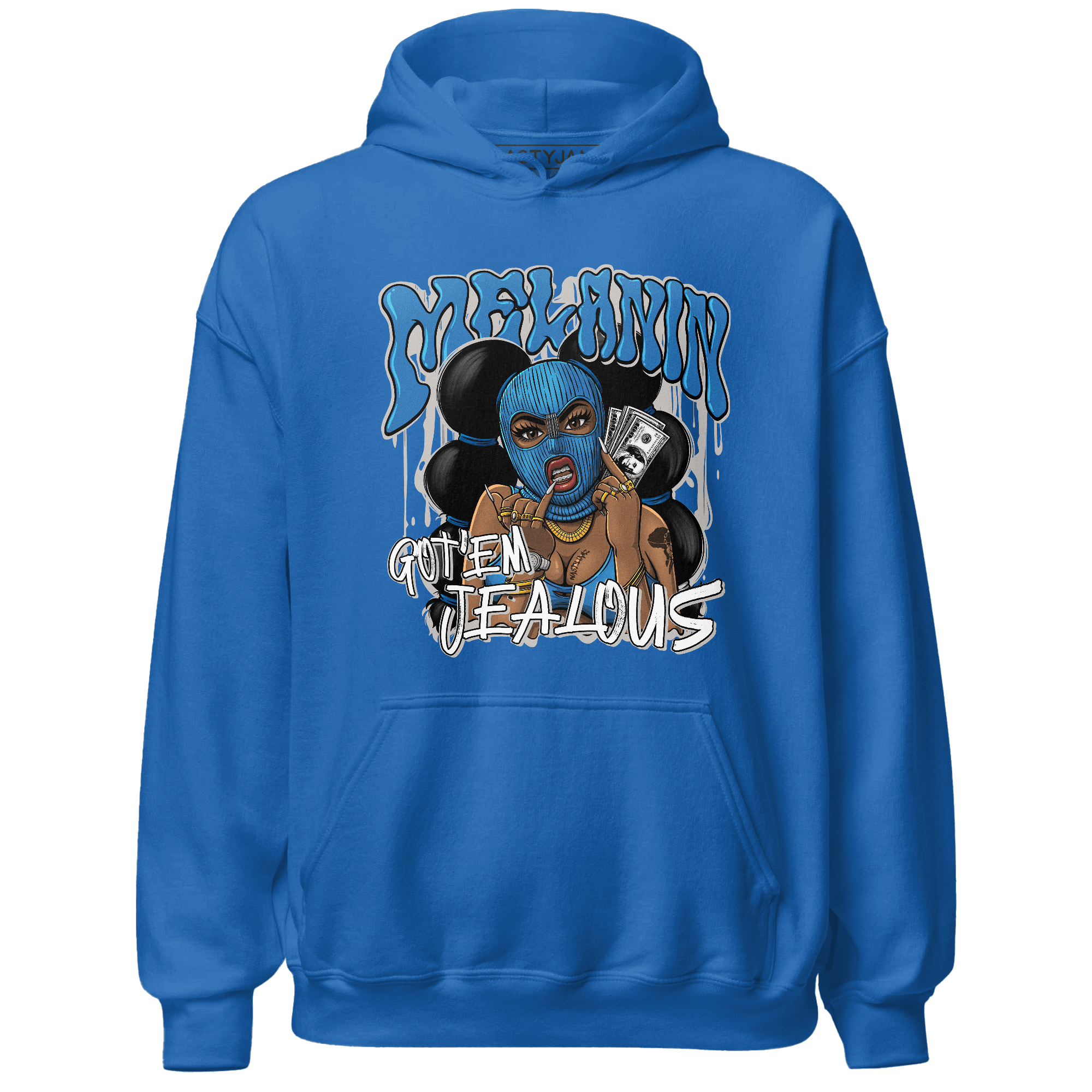 Industrial Blue 4s Hoodie Match Melanin Got Em Jealous - NastyJamz