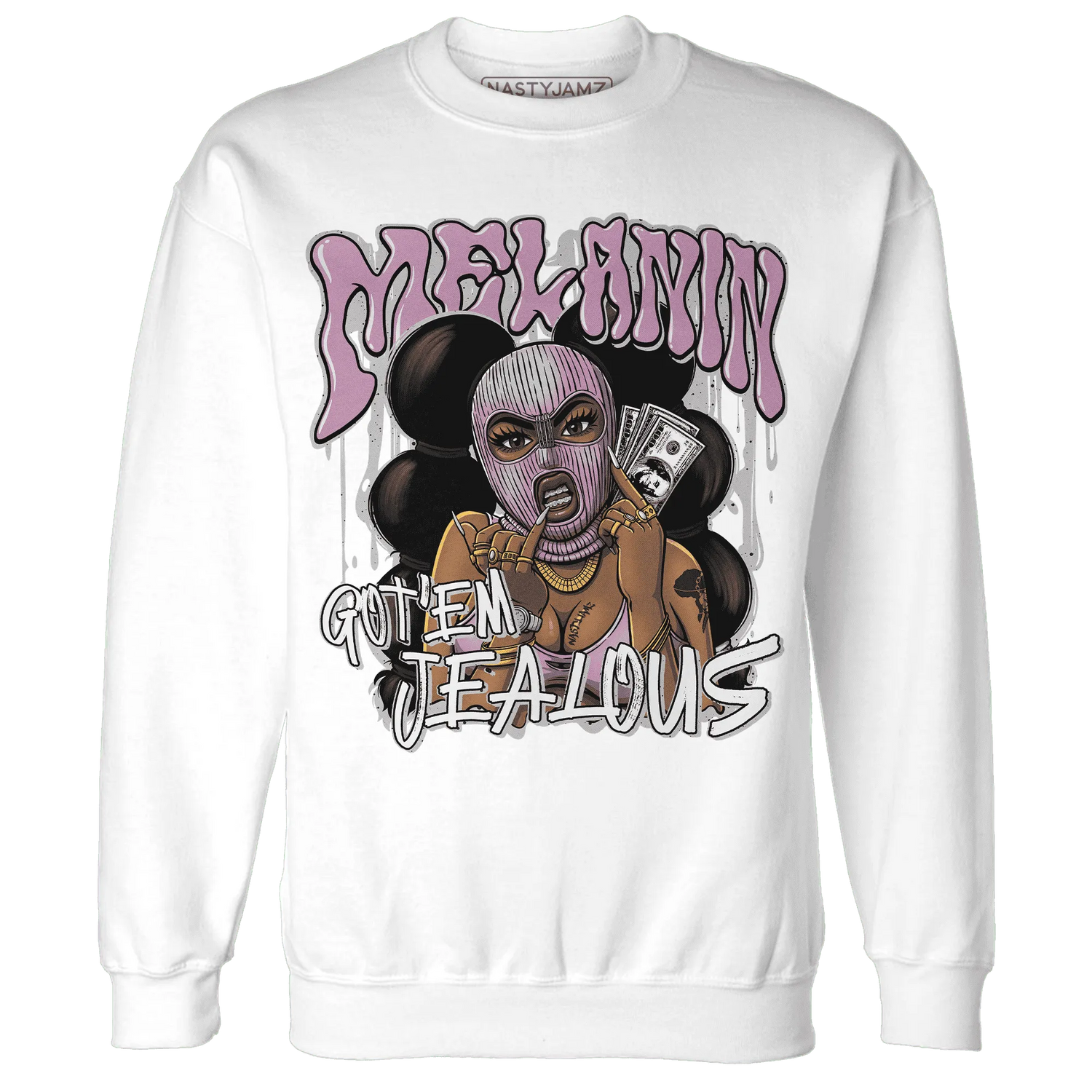 Orchid-Neutral-Grey-Black-White-4s-NastyJamz-Sweatshirt-Match-Melanin-Got-Em-Jealous