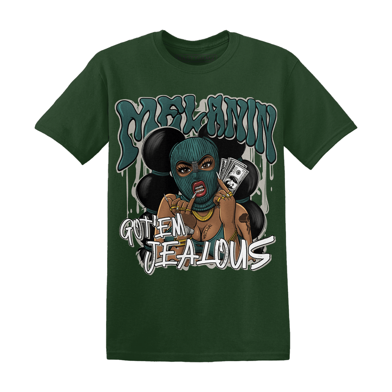 Oxidized Green 4s T Shirt Match Melanin Got Em Jealous - NastyJamz