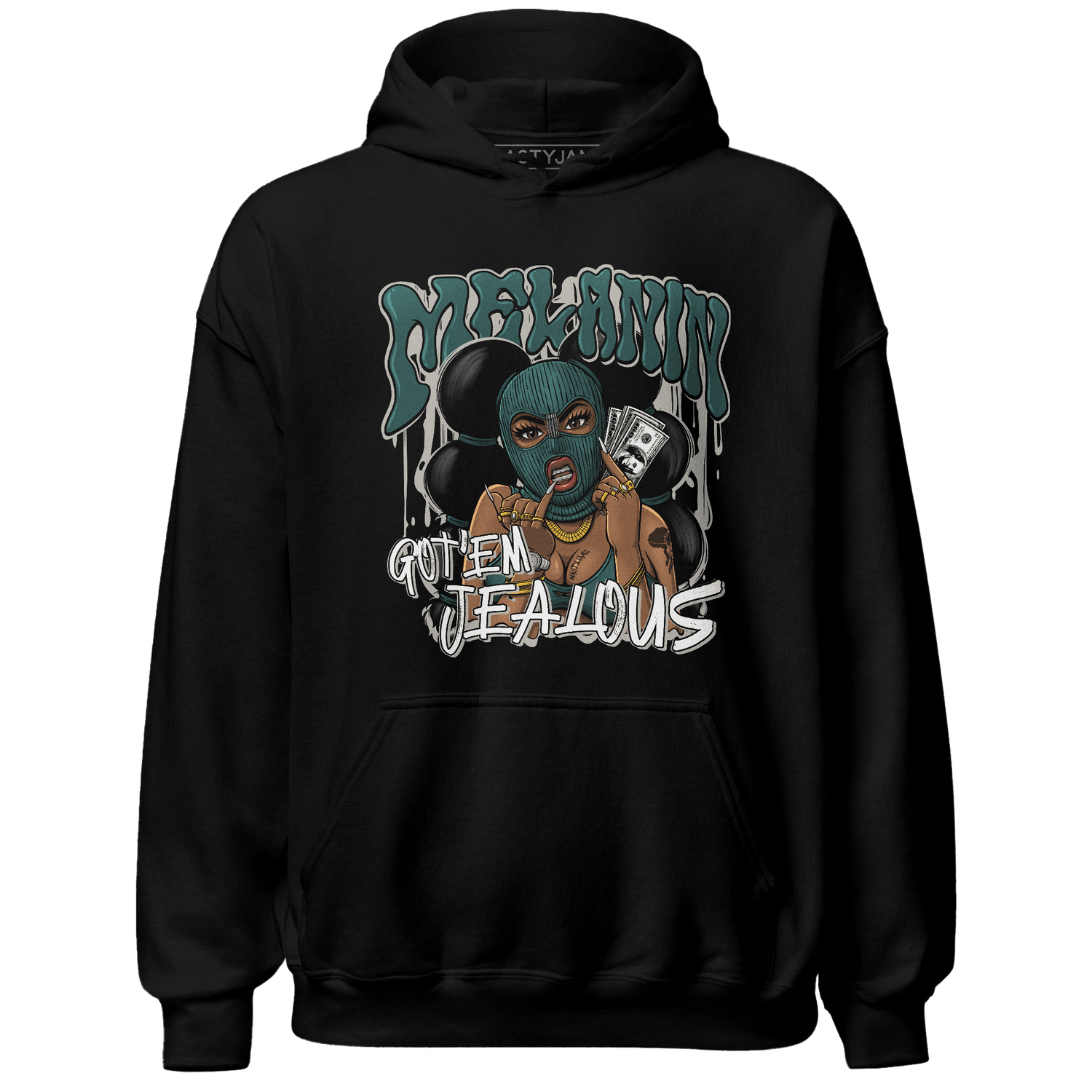 Oxidized Green 4s Hoodie Match Melanin Got Em Jealous - NastyJamz