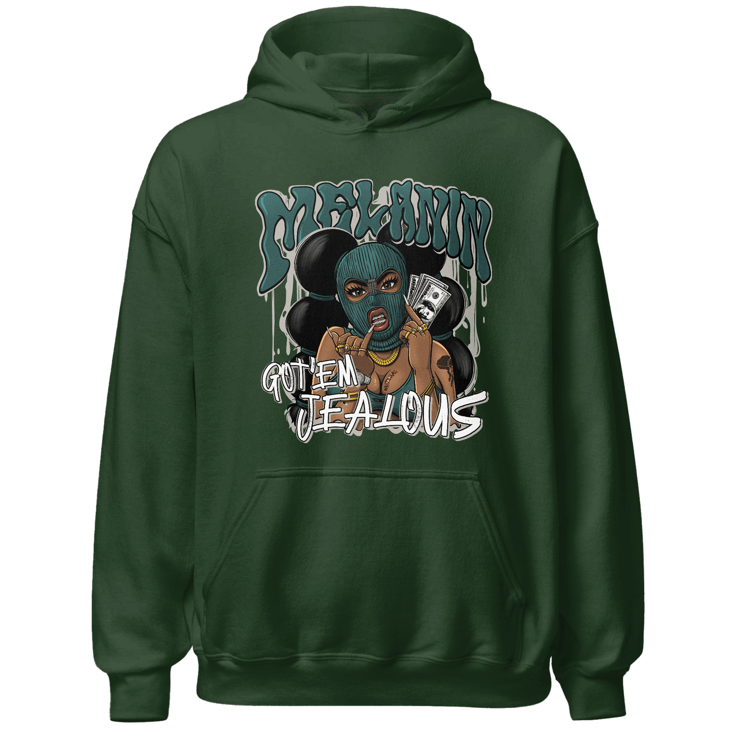 Oxidized Green 4s Hoodie Match Melanin Got Em Jealous - NastyJamz