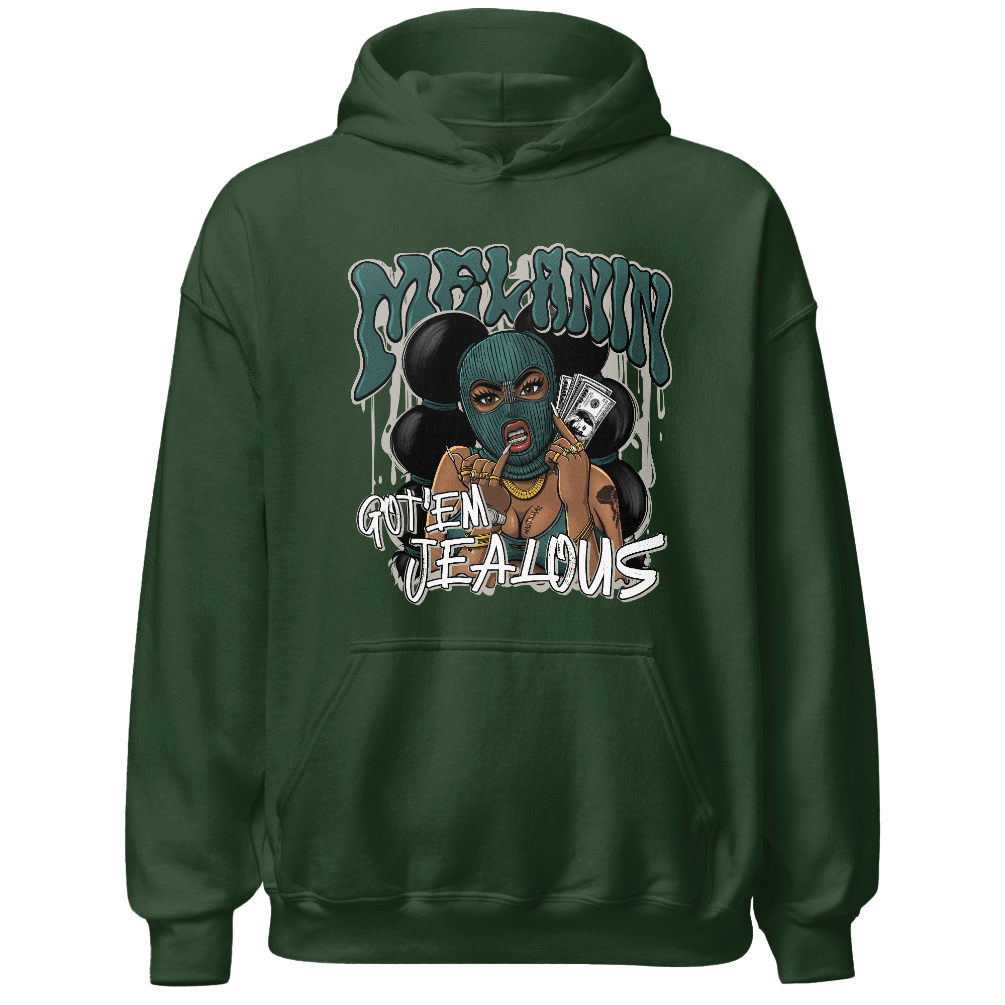 Oxidized Green 4s Hoodie Match Melanin Got Em Jealous - NastyJamz