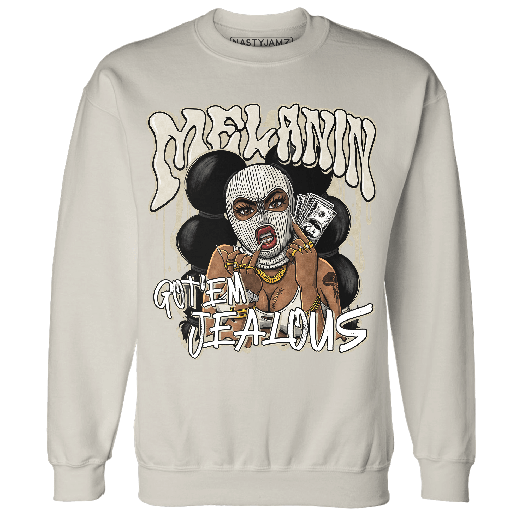 Gratitude 11s Sweatshirt Match Melanin Got Em Jealous - NastyJamz