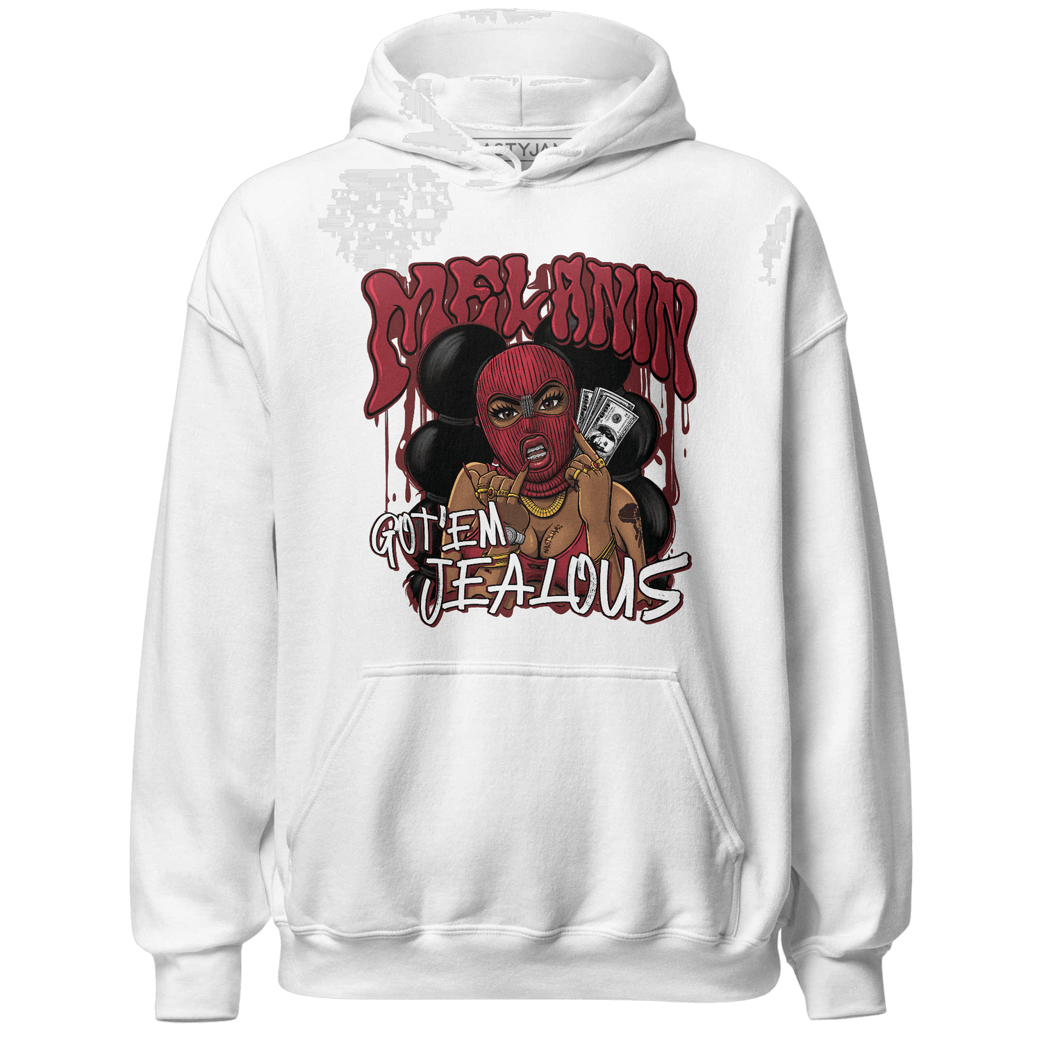 Cherry 12s Hoodie Match Melanin Got Em Jealous - NastyJamz