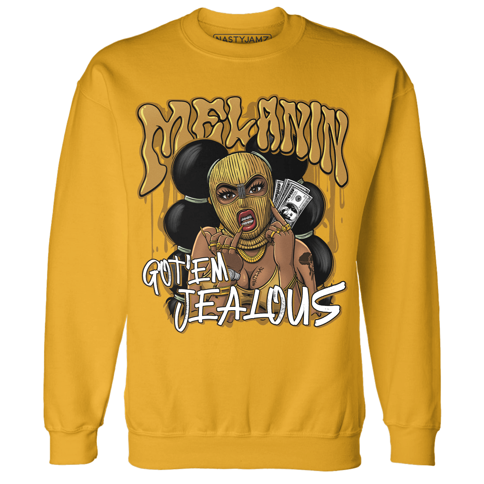 Wheat 13s Sweatshirt Match Melanin Got Em Jealous - NastyJamz