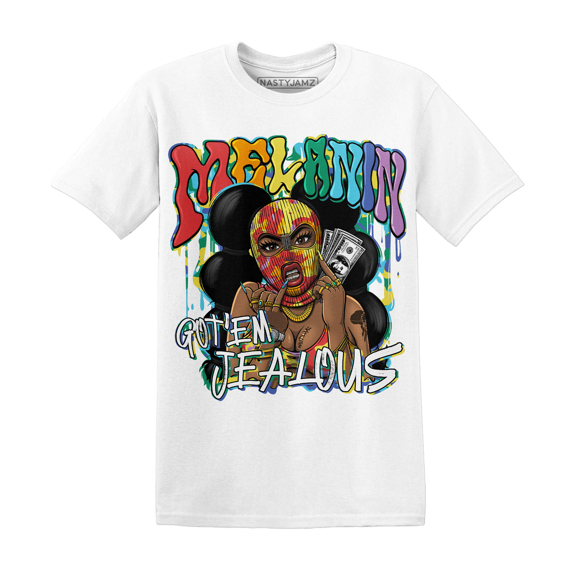 Mid GS Six Championships 1s T Shirt Match Melanin Got Em Jealous - NastyJamz