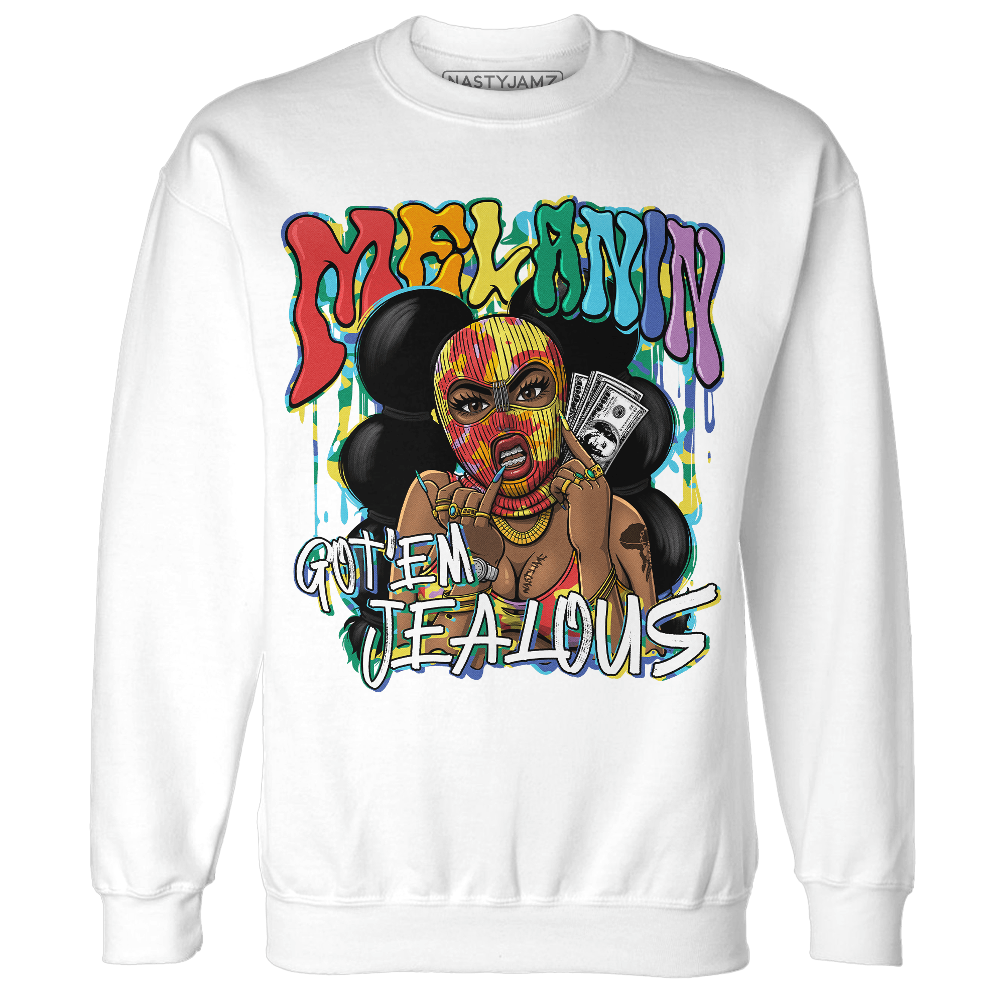 Mid GS Six Championships 1s Sweatshirt Match Melanin Got Em Jealous - NastyJamz