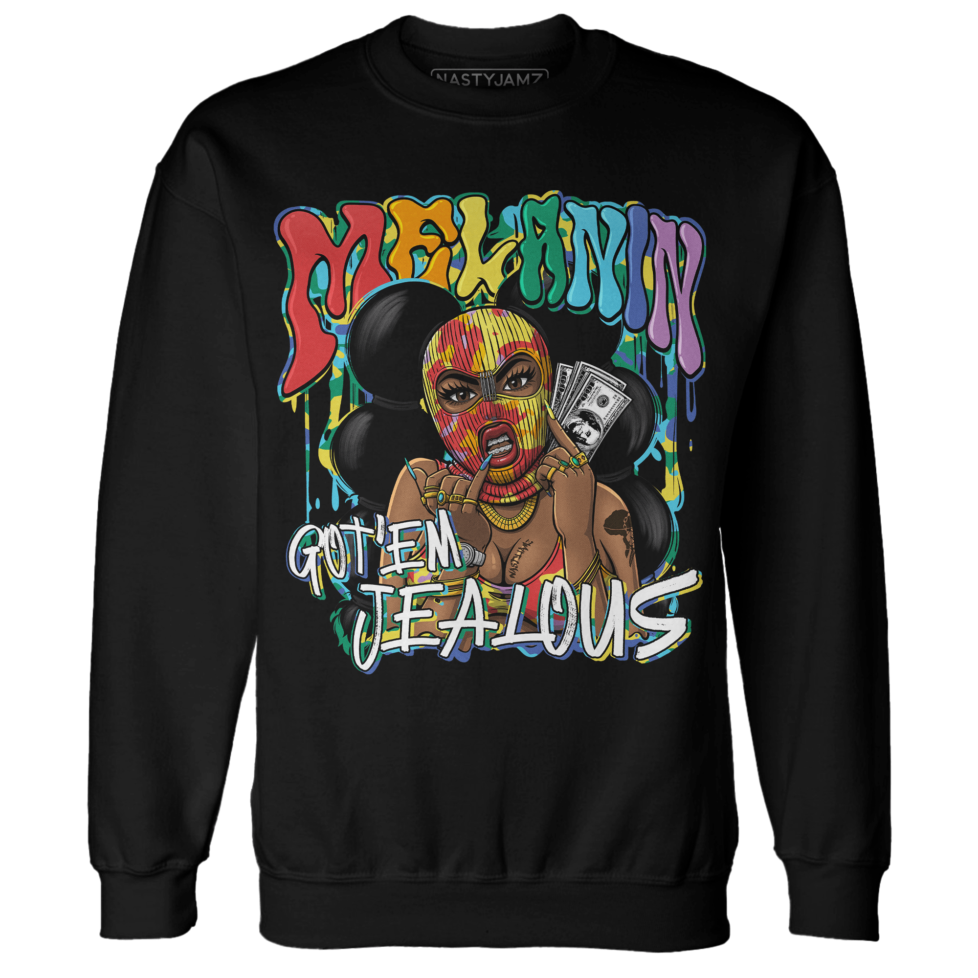 Mid GS Six Championships 1s Sweatshirt Match Melanin Got Em Jealous - NastyJamz