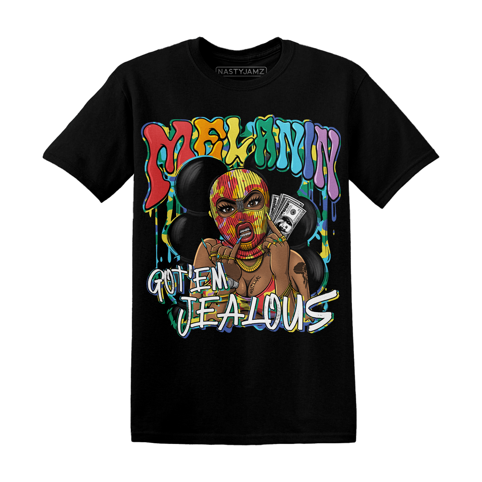 Mid GS Six Championships 1s T Shirt Match Melanin Got Em Jealous - NastyJamz