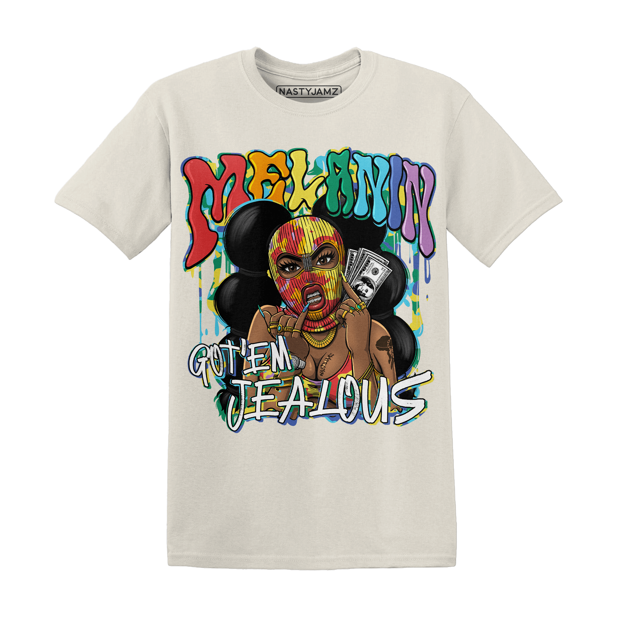 Mid GS Six Championships 1s T Shirt Match Melanin Got Em Jealous - NastyJamz