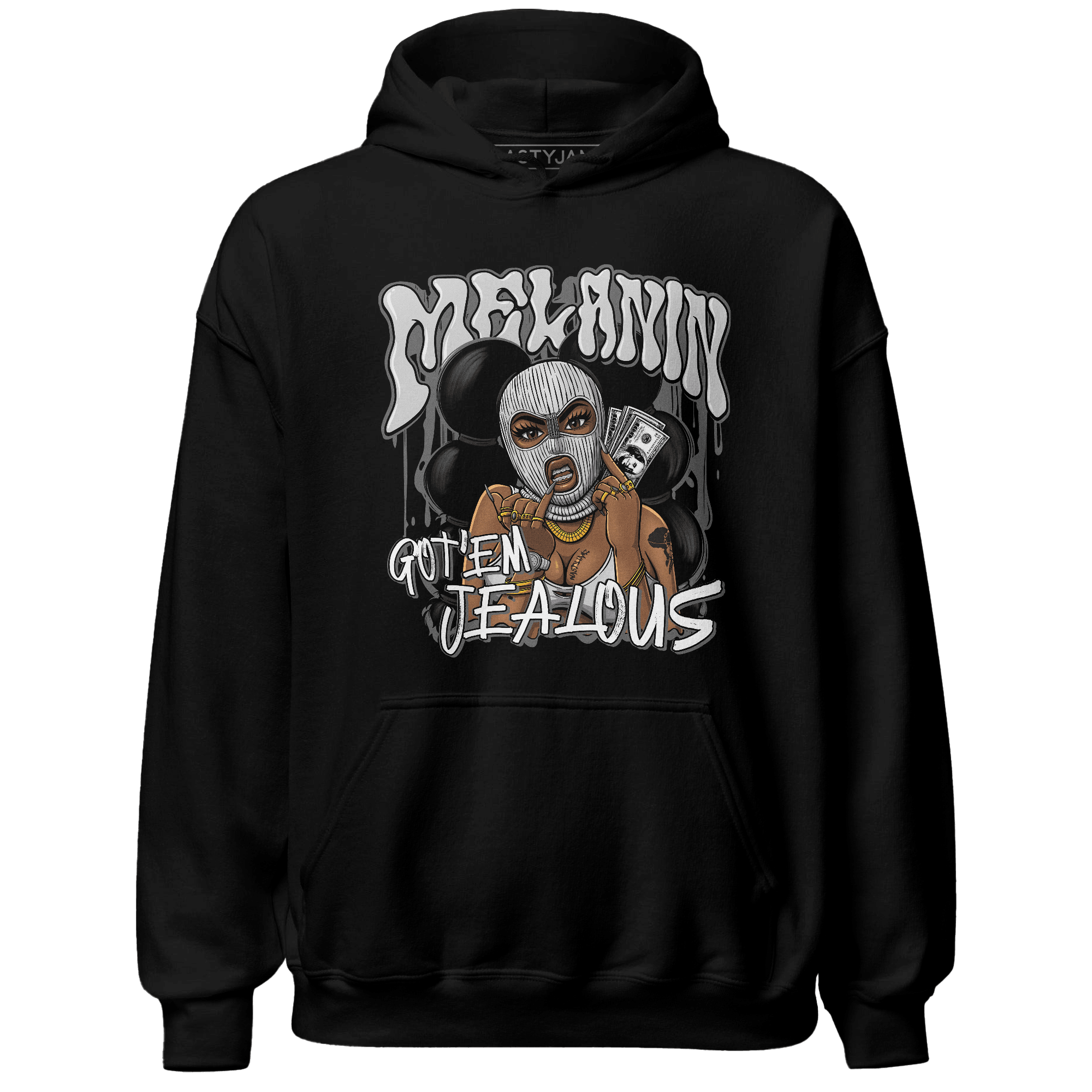 Retro High OG Black White 1s Hoodie Match Melanin Got Em Jealous - NastyJamz