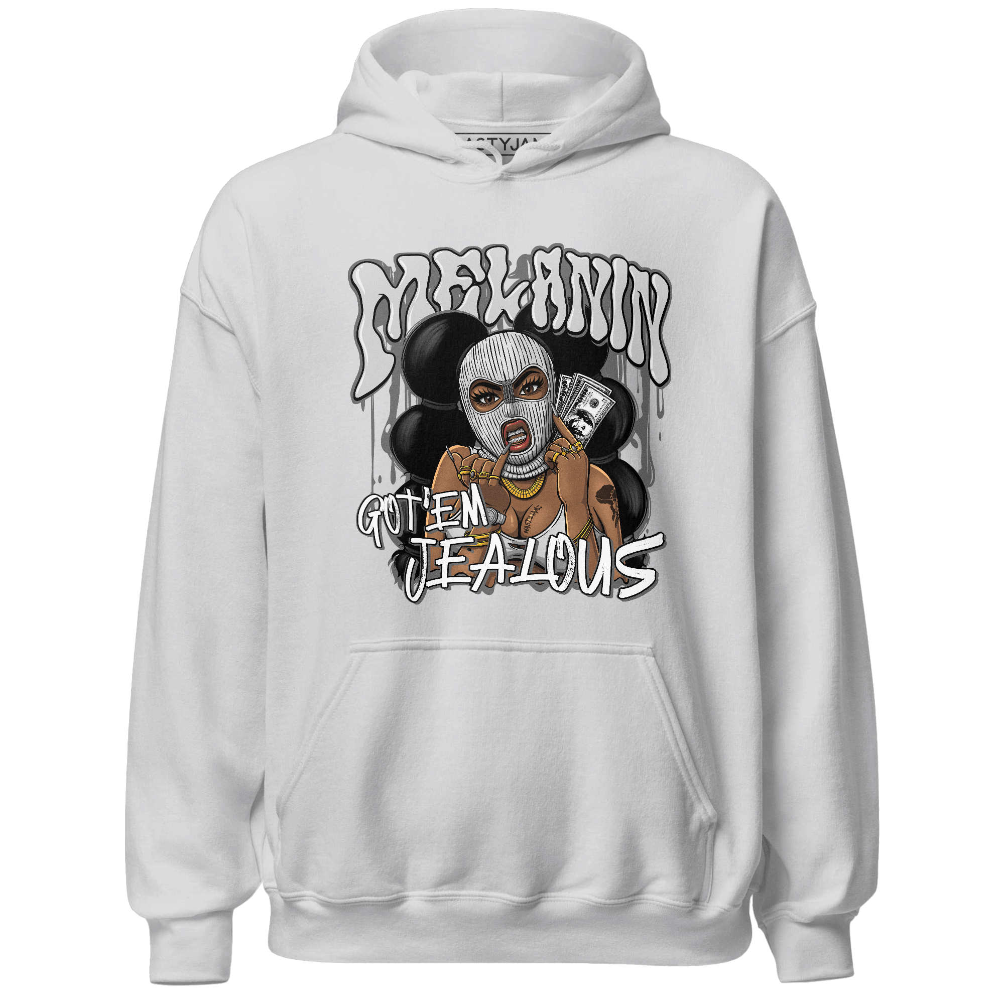 Retro High OG Black White 1s Hoodie Match Melanin Got Em Jealous - NastyJamz