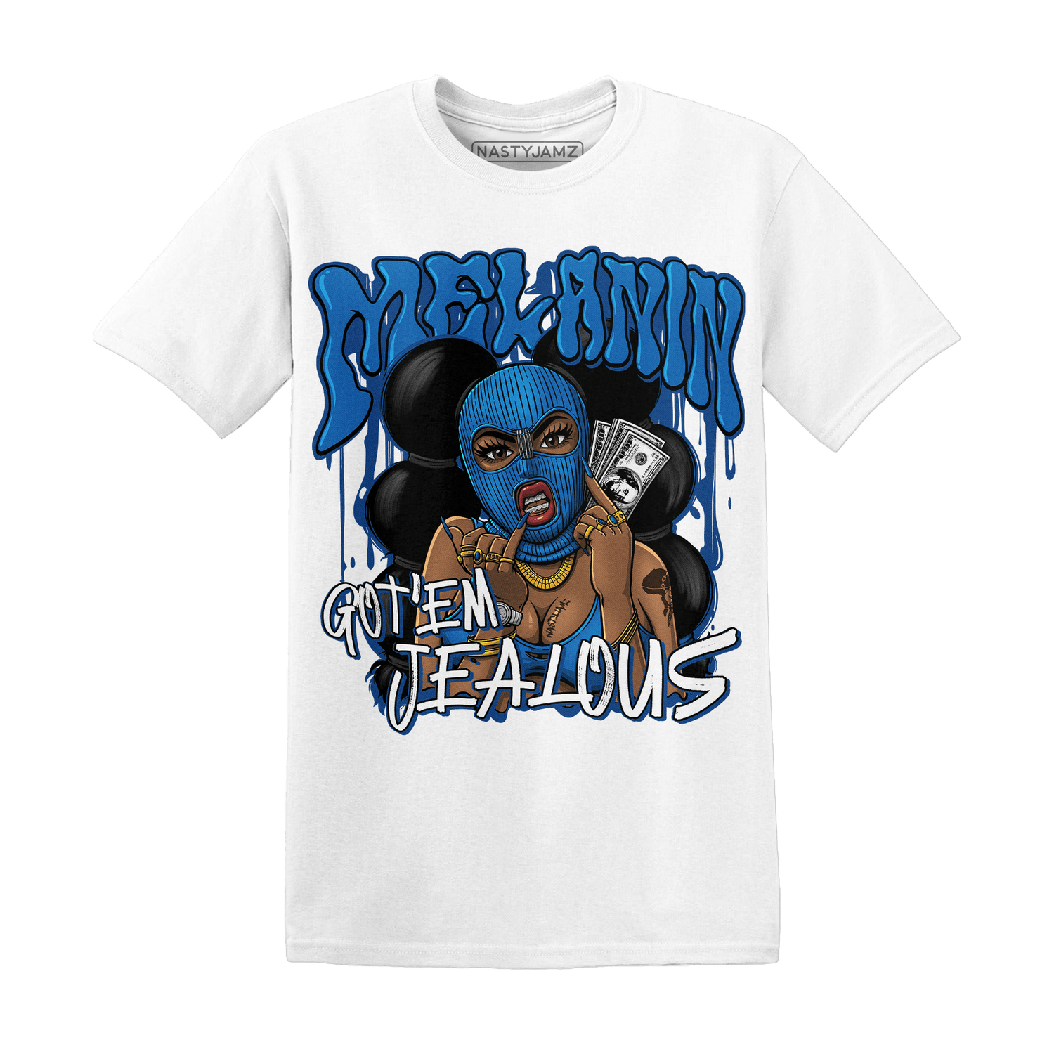 Royal Reimagined 1s T Shirt Match Melanin Got Em Jealous - NastyJamz