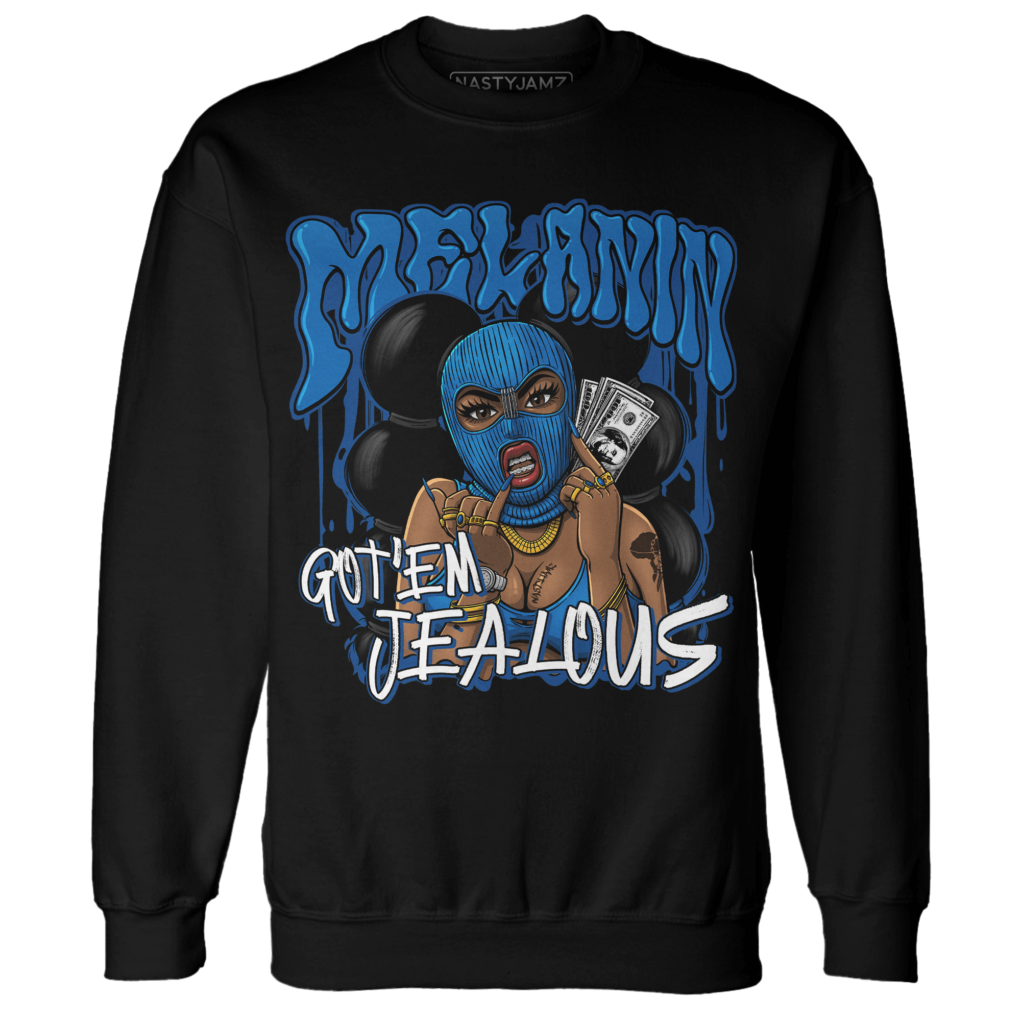 Royal Reimagined 1s Sweatshirt Match Melanin Got Em Jealous - NastyJamz