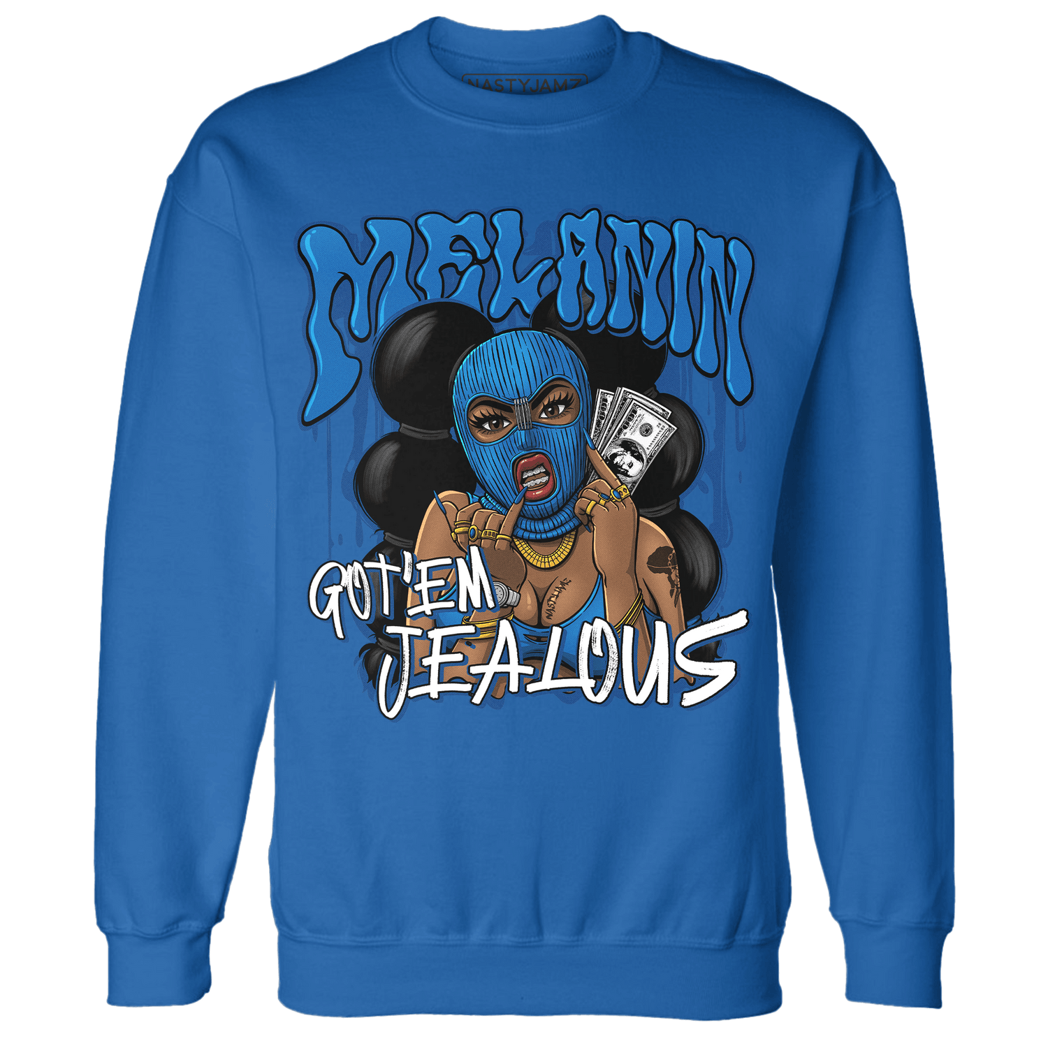 Royal Reimagined 1s Sweatshirt Match Melanin Got Em Jealous - NastyJamz