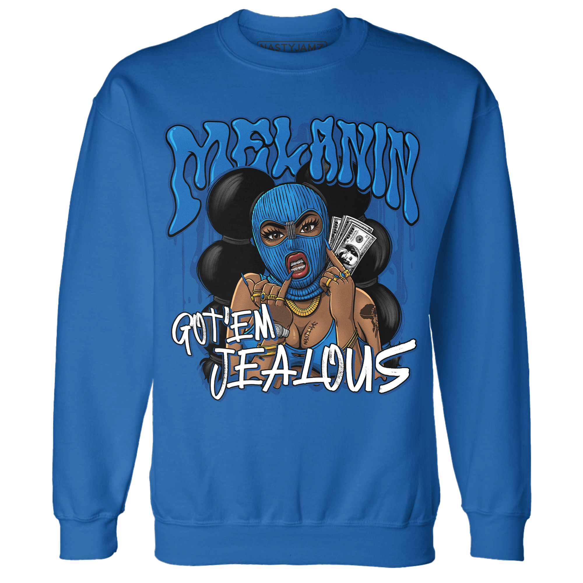 Royal Reimagined 1s Sweatshirt Match Melanin Got Em Jealous - NastyJamz
