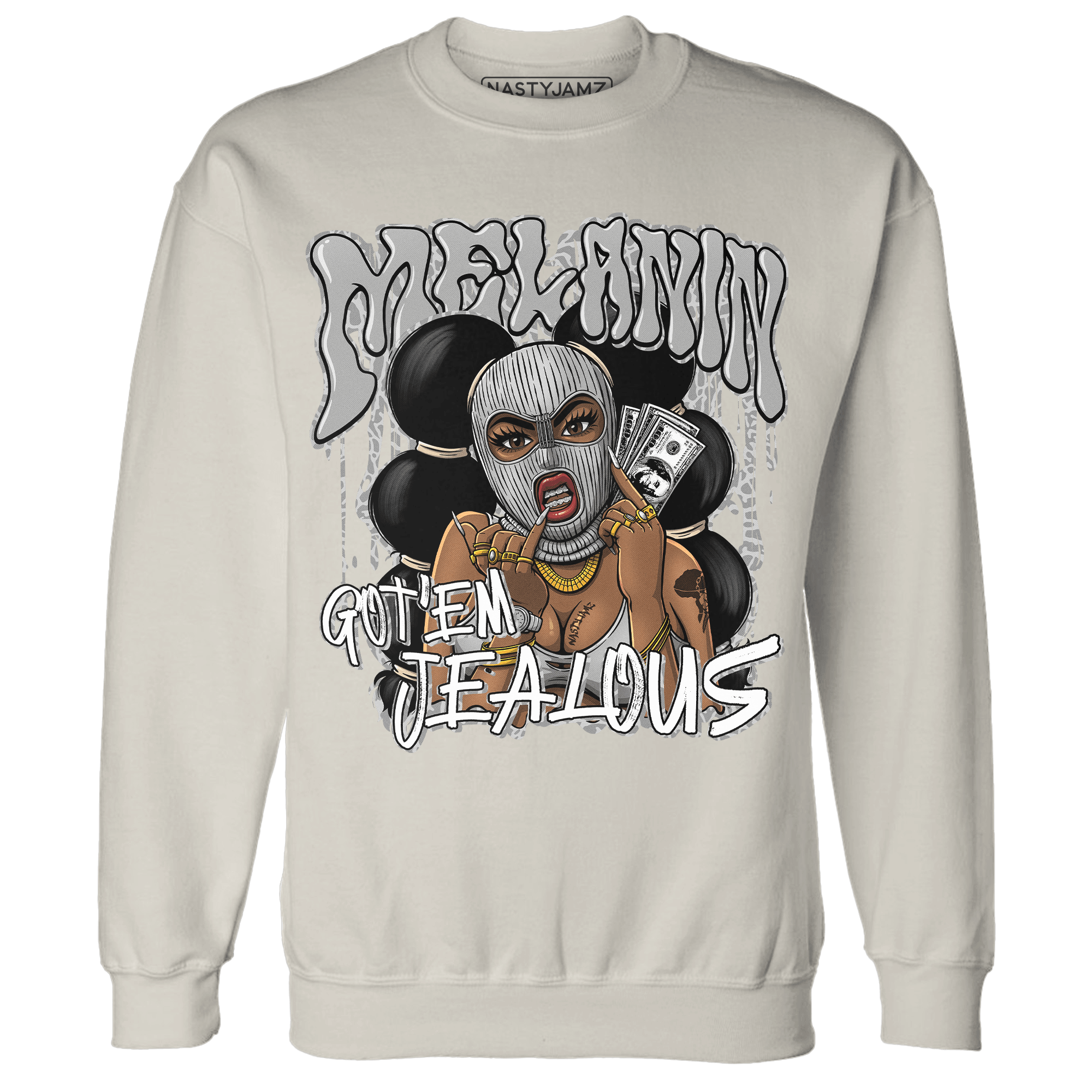 Craft Ivory 3s Sweatshirt Match Melanin Got Em Jealous - NastyJamz