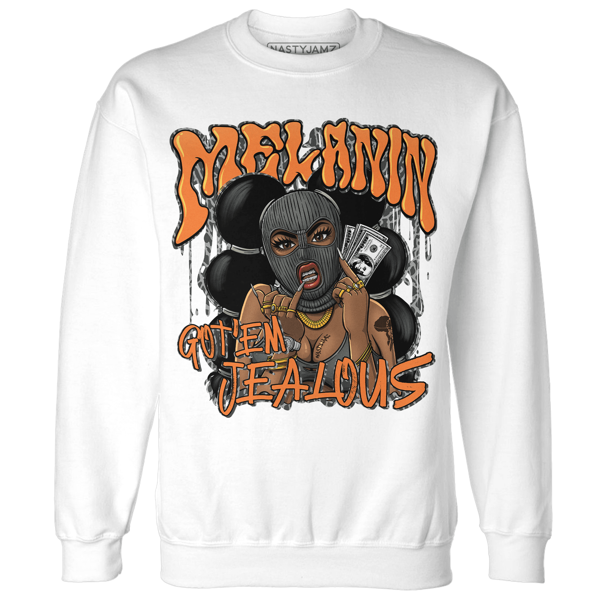 Fear Pack 3s Sweatshirt Match Melanin Got Em Jealous - NastyJamz