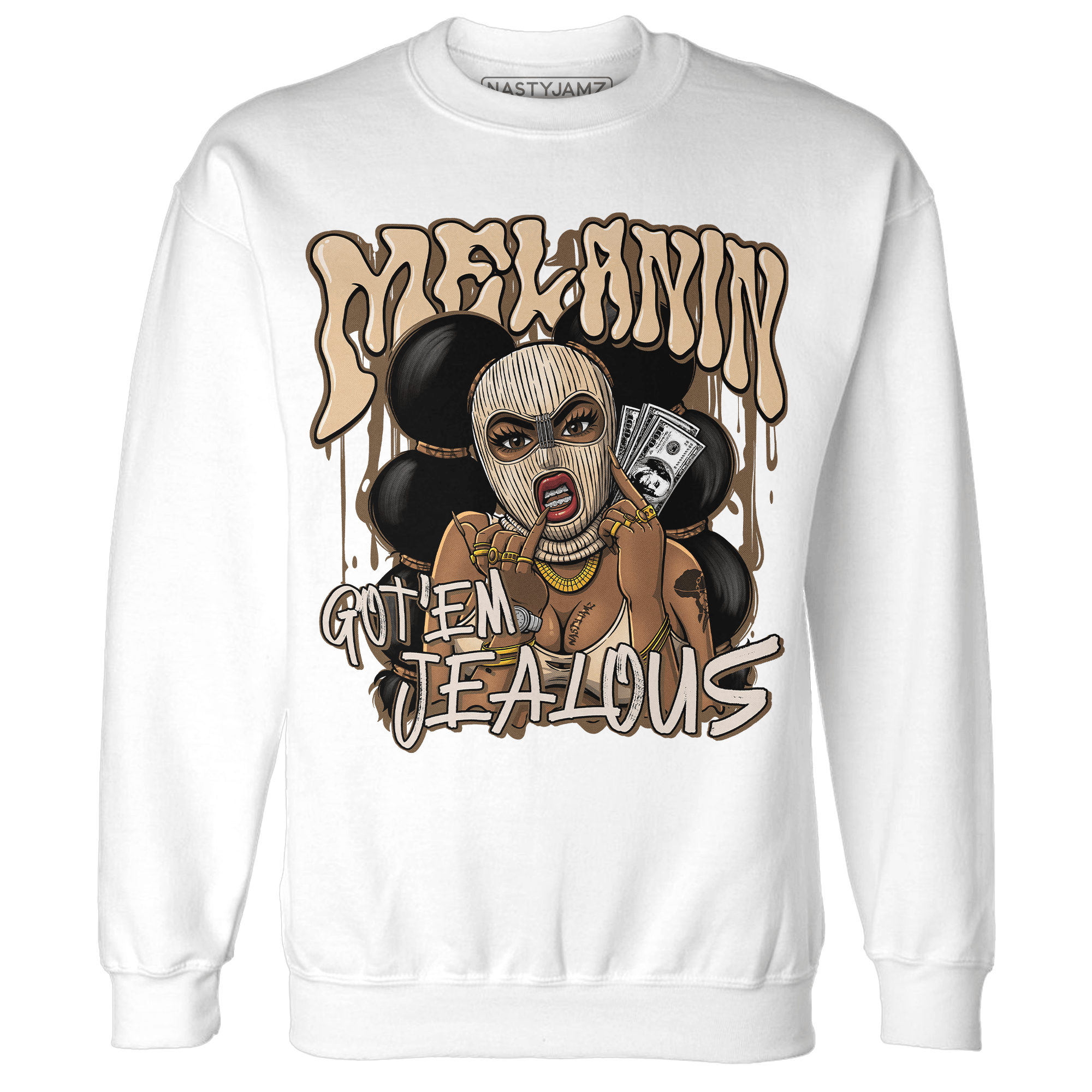 Palomino 3s Sweatshirt Match Melanin Got Em Jealous - NastyJamz