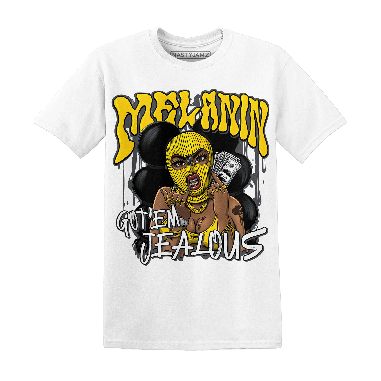 Thunder 4s T Shirt Match Melanin Got Em Jealous - NastyJamz