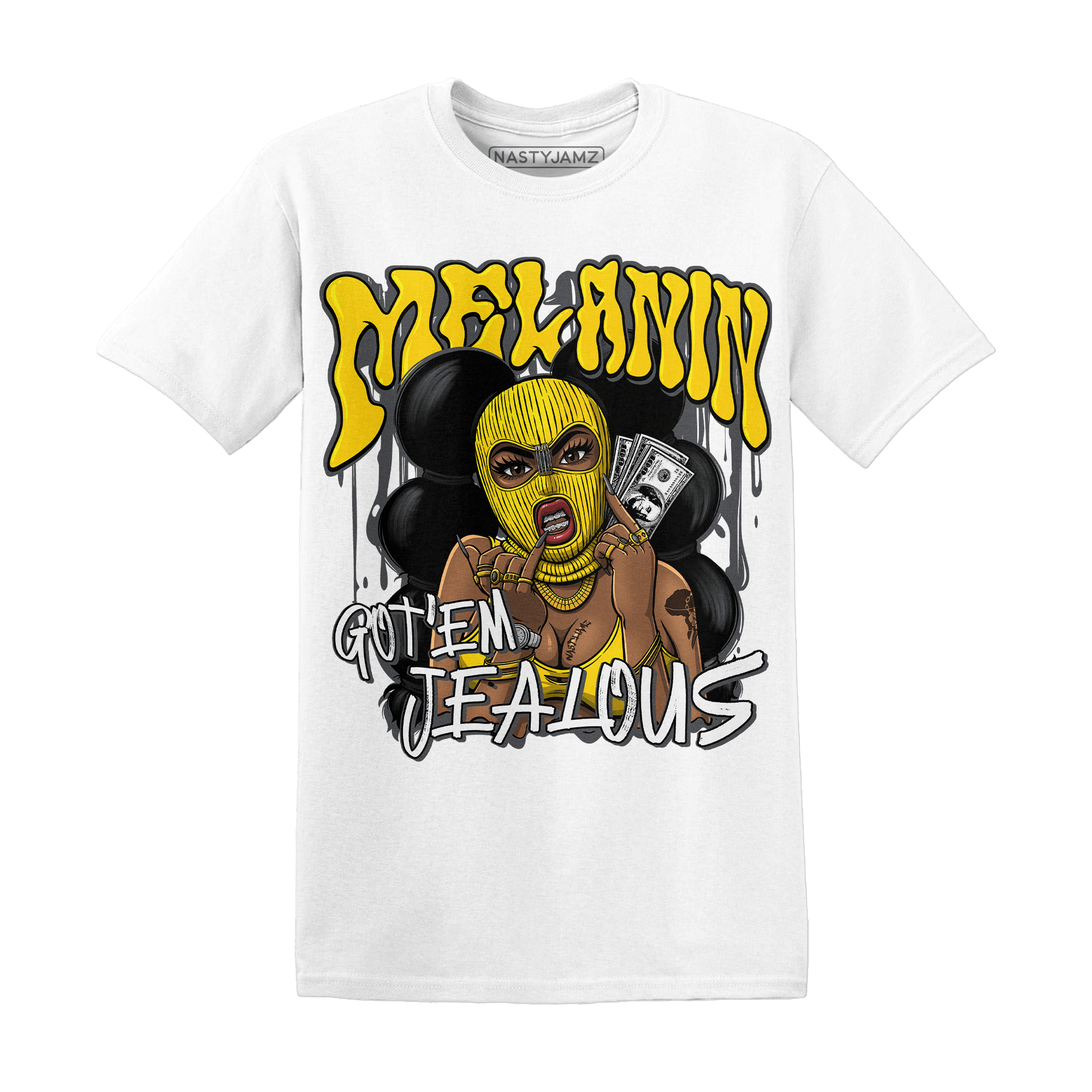 Thunder 4s T Shirt Match Melanin Got Em Jealous - NastyJamz