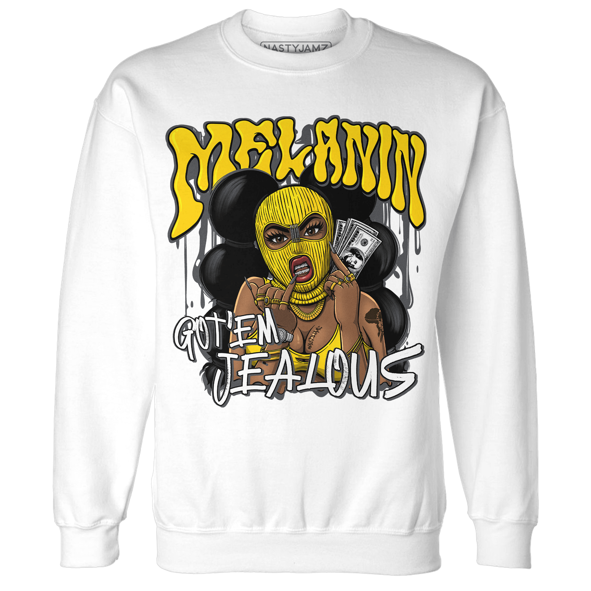 Thunder 4s Sweatshirt Match Melanin Got Em Jealous - NastyJamz
