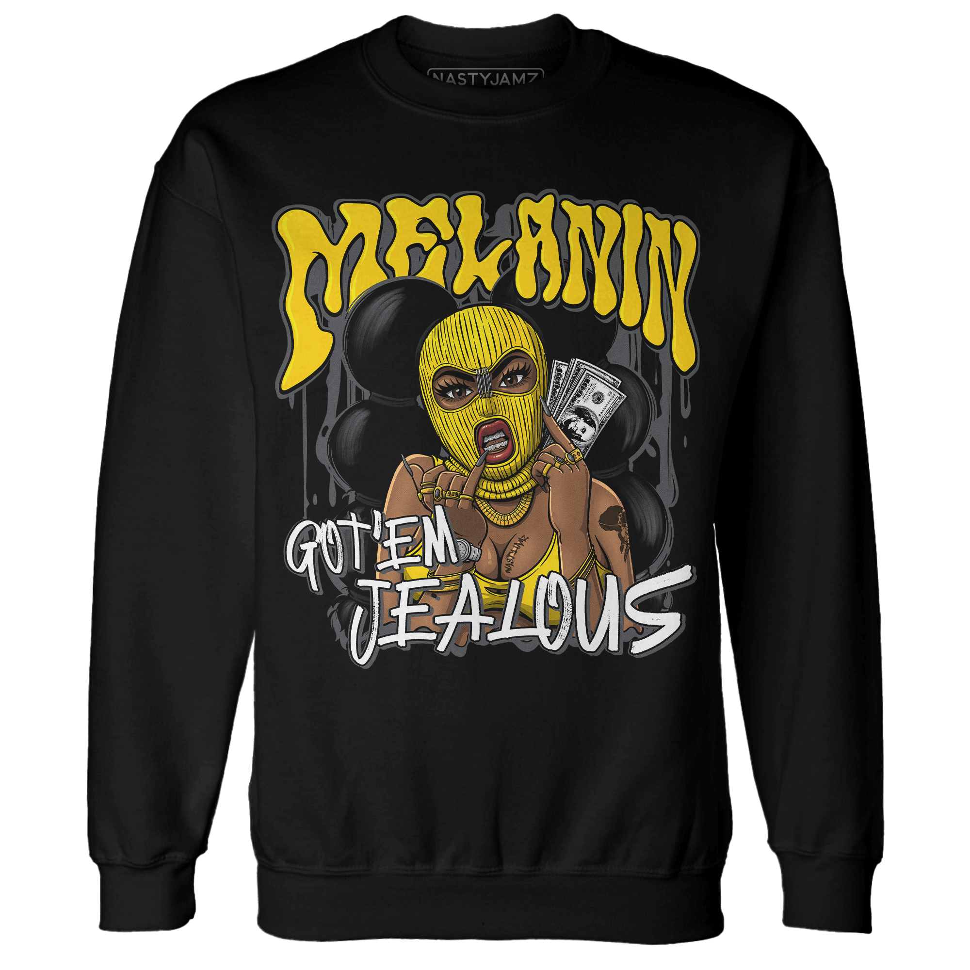 Thunder 4s Sweatshirt Match Melanin Got Em Jealous - NastyJamz