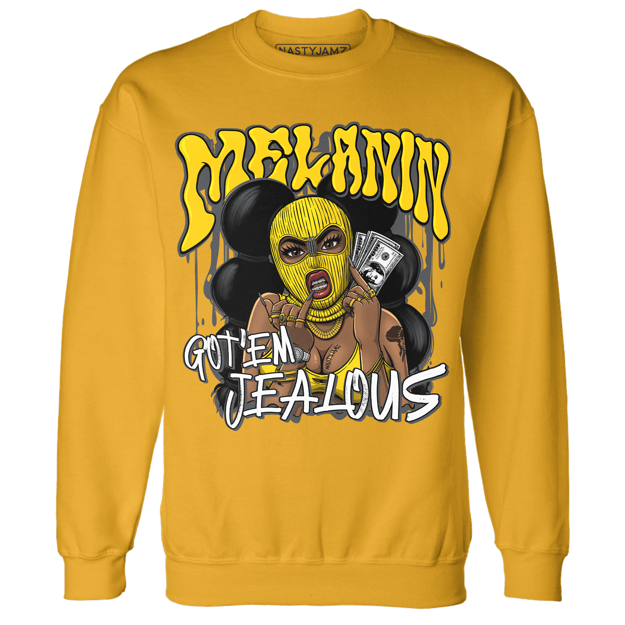 Thunder 4s Sweatshirt Match Melanin Got Em Jealous - NastyJamz