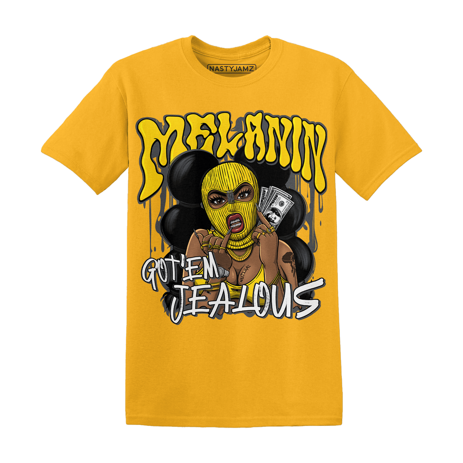 Thunder 4s T Shirt Match Melanin Got Em Jealous - NastyJamz