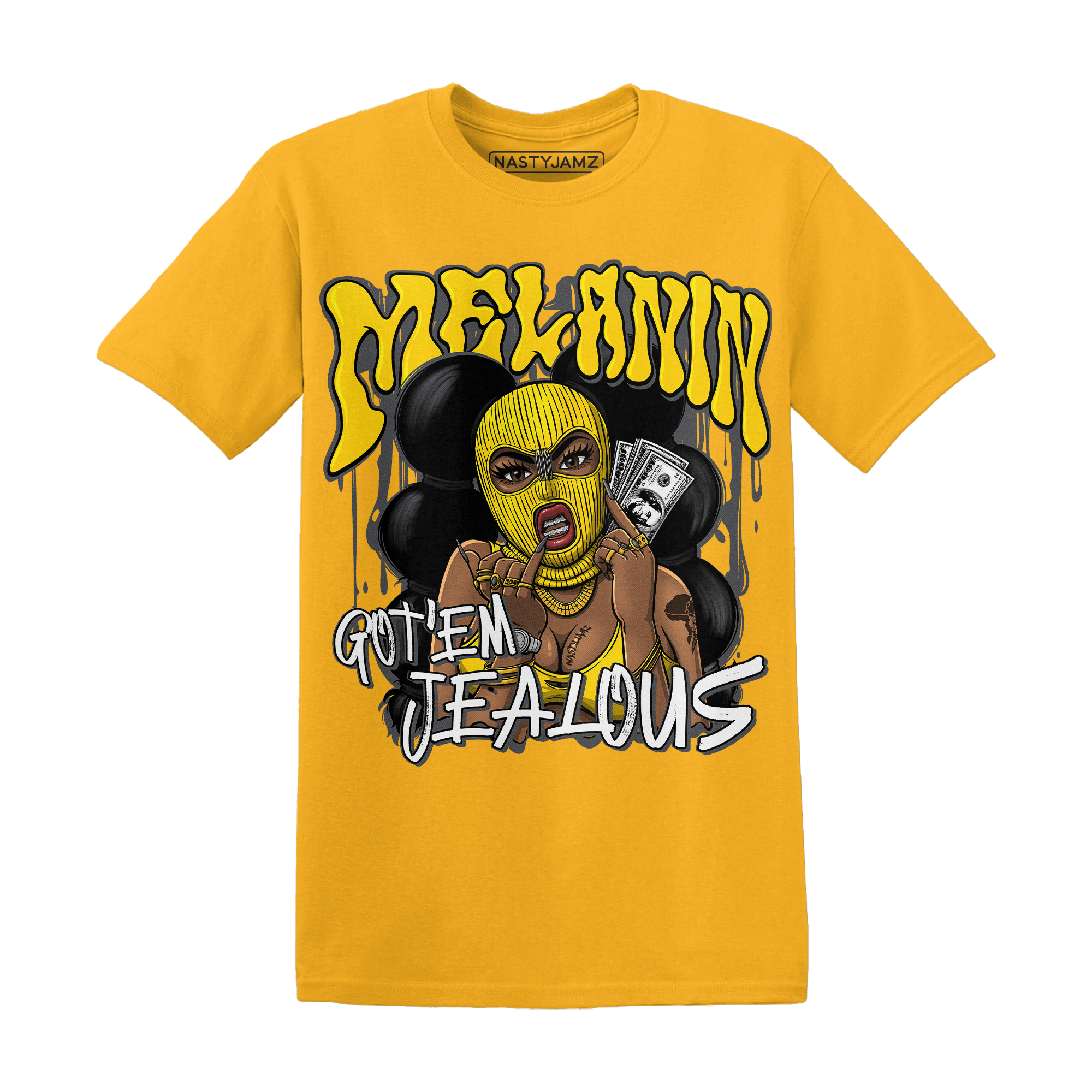 Thunder 4s T Shirt Match Melanin Got Em Jealous - NastyJamz