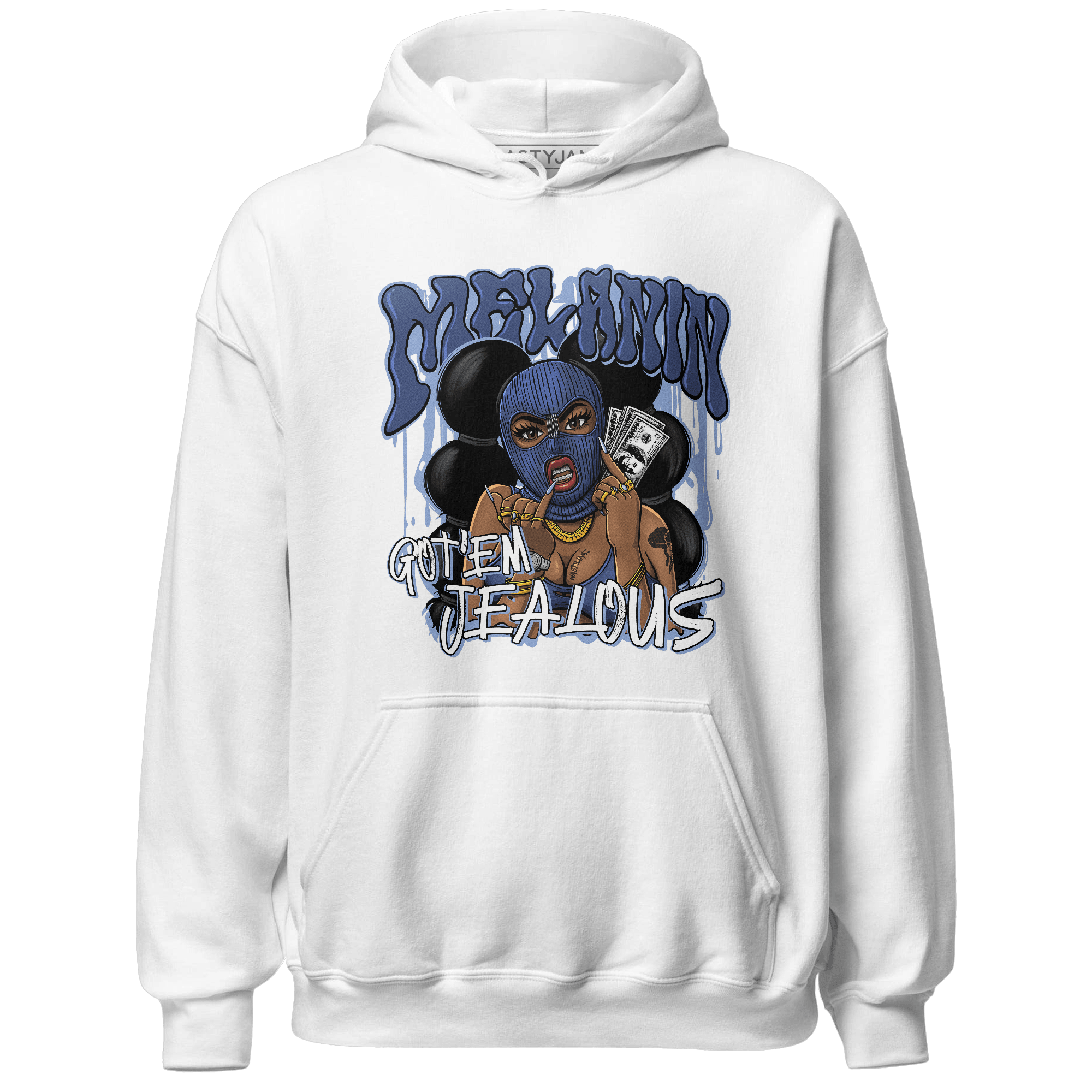 Midnight Navy 5s Hoodie Match Melanin Got Em Jealous - NastyJamz