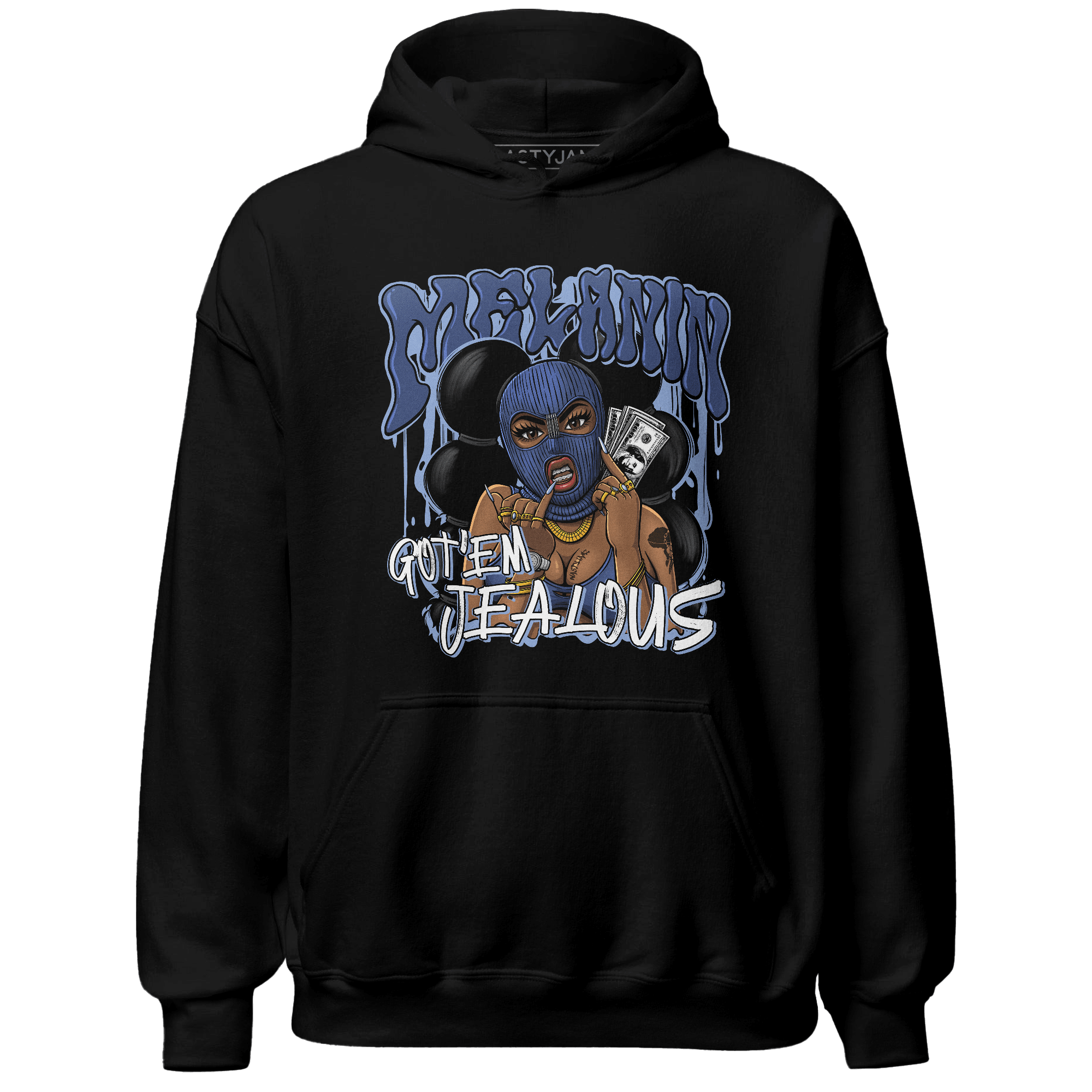Midnight Navy 5s Hoodie Match Melanin Got Em Jealous - NastyJamz