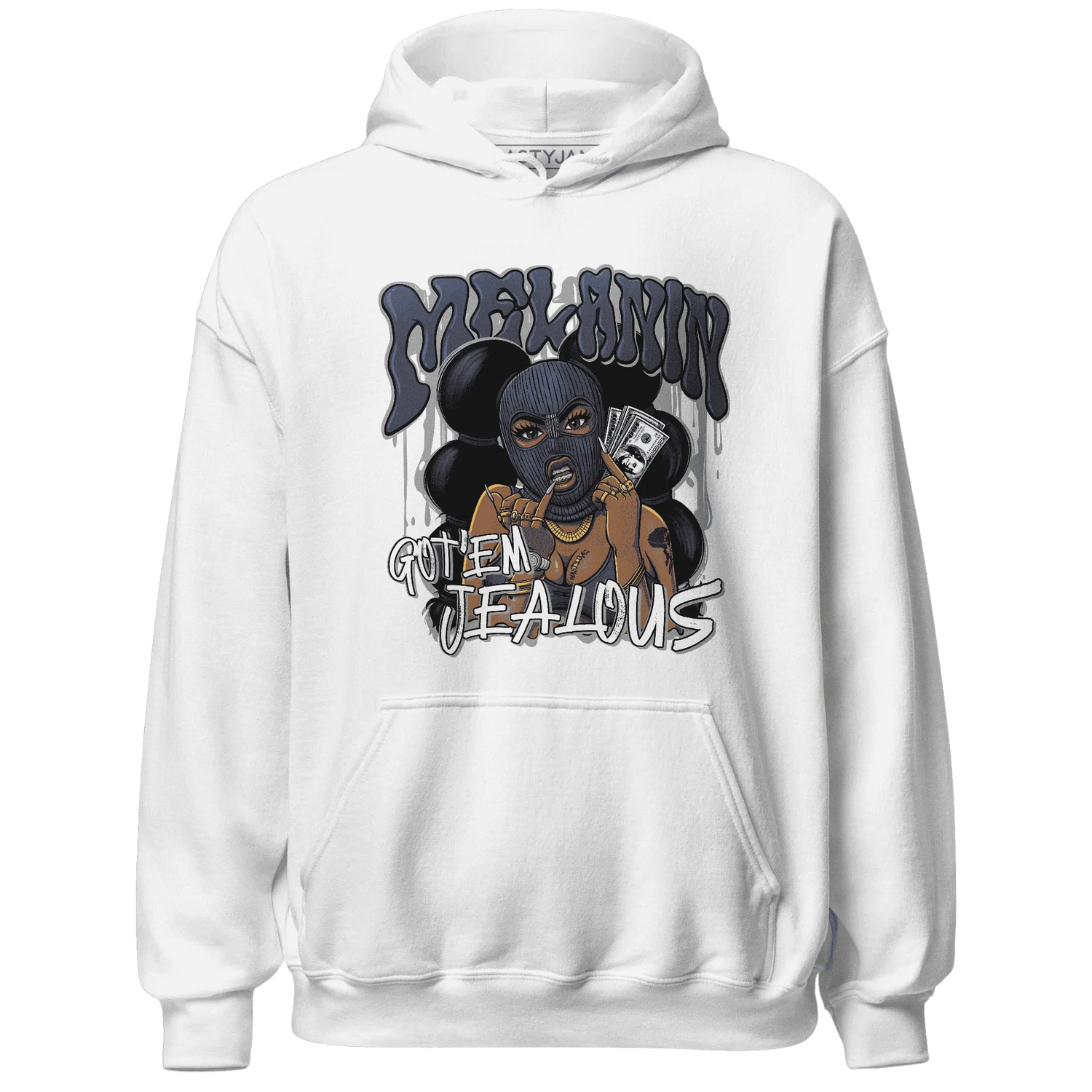 VaporMax-Plus-Midnight-Navy-White-Metallic-Silver-NastyJamz-Hoodie-Match-Melanin-Got-Em-Jealous