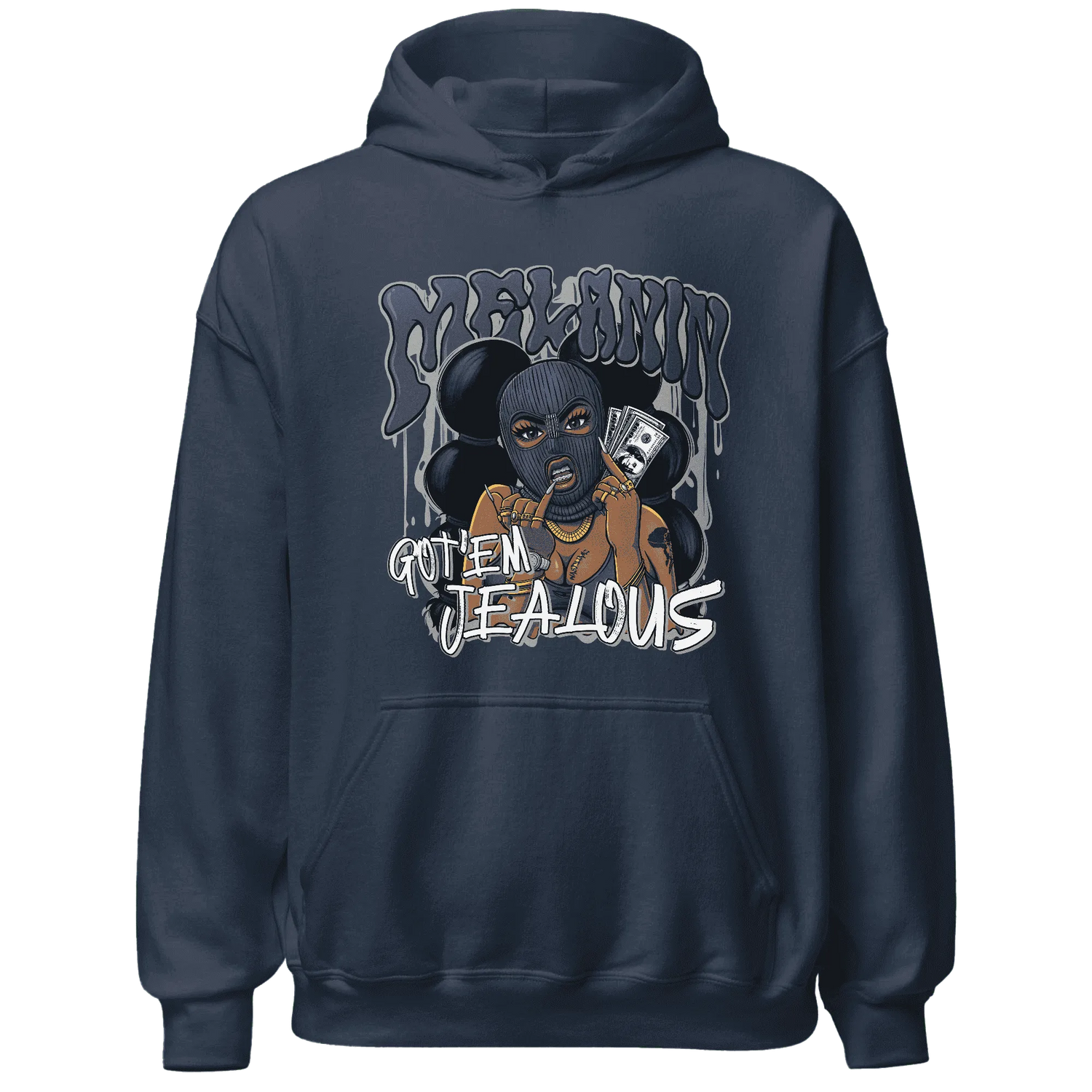 VaporMax-Plus-Midnight-Navy-White-Metallic-Silver-NastyJamz-Hoodie-Match-Melanin-Got-Em-Jealous