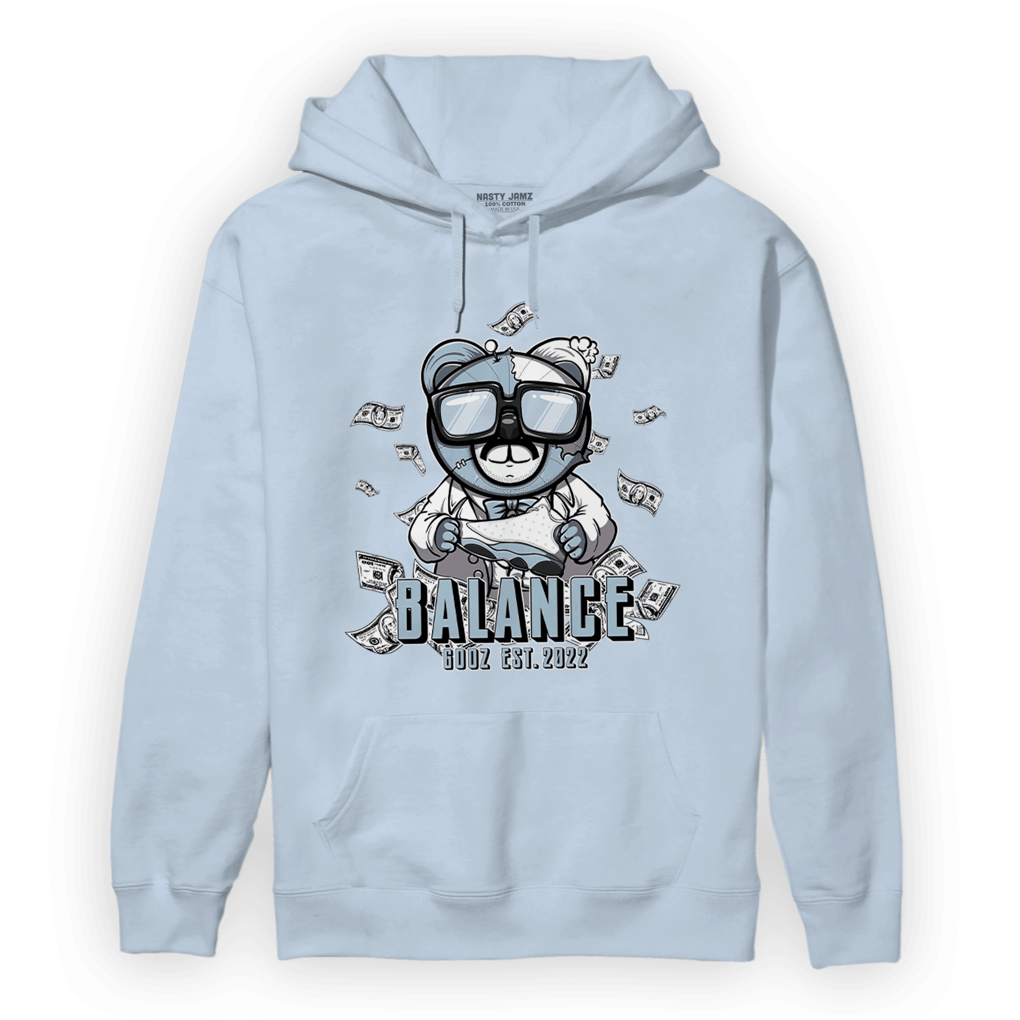 Blue Grey 13s Hoodie Match Men BER - NastyJamz