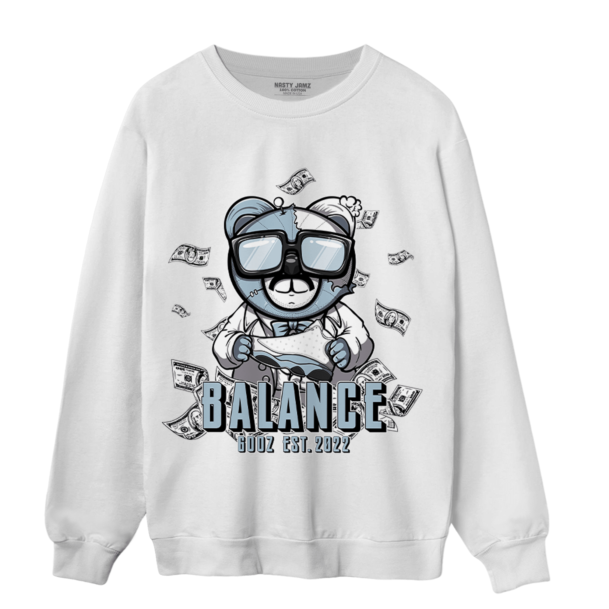 Blue Grey 13s Sweatshirt Match Men BER - NastyJamz