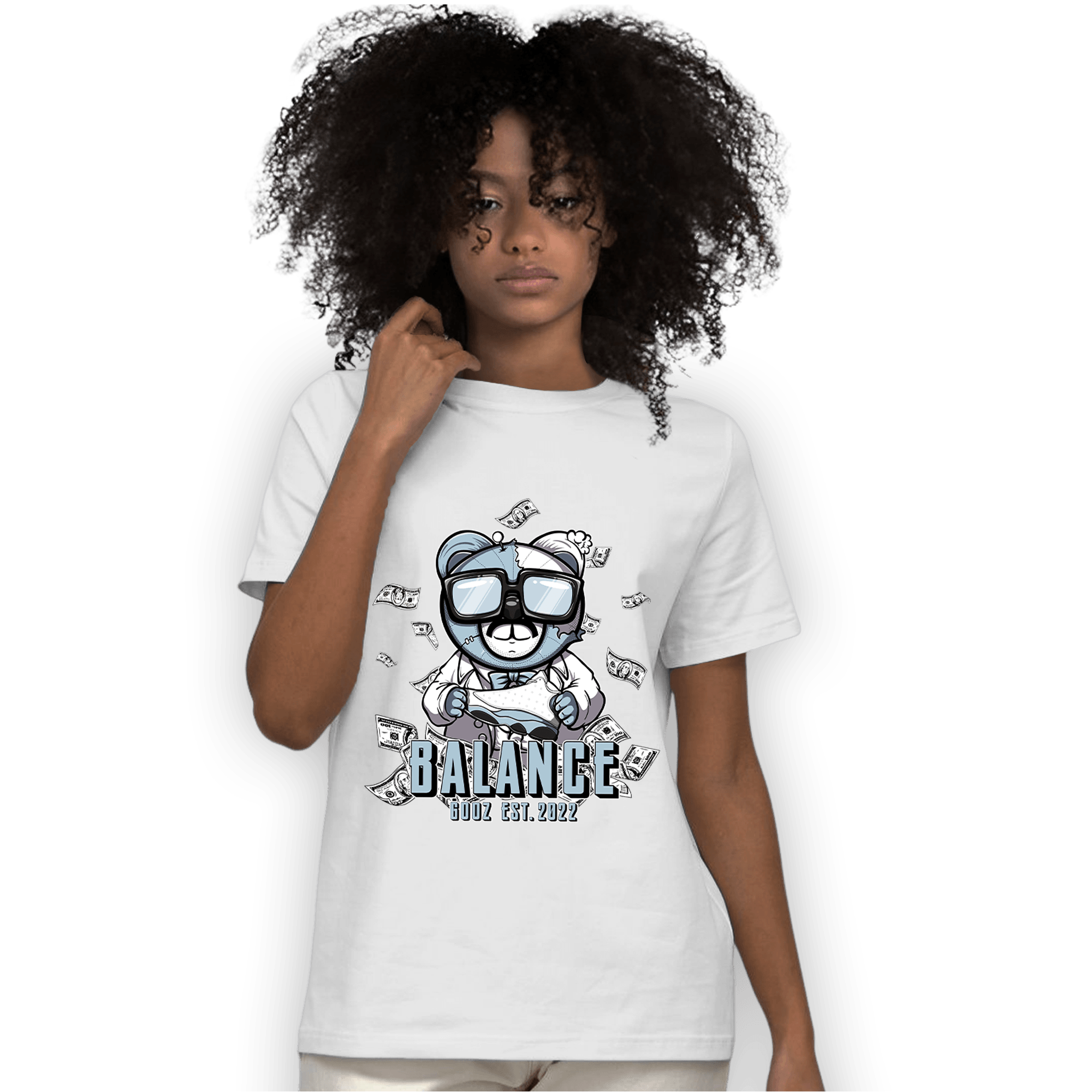 Blue Grey 13s T Shirt Match Men BER - NastyJamz