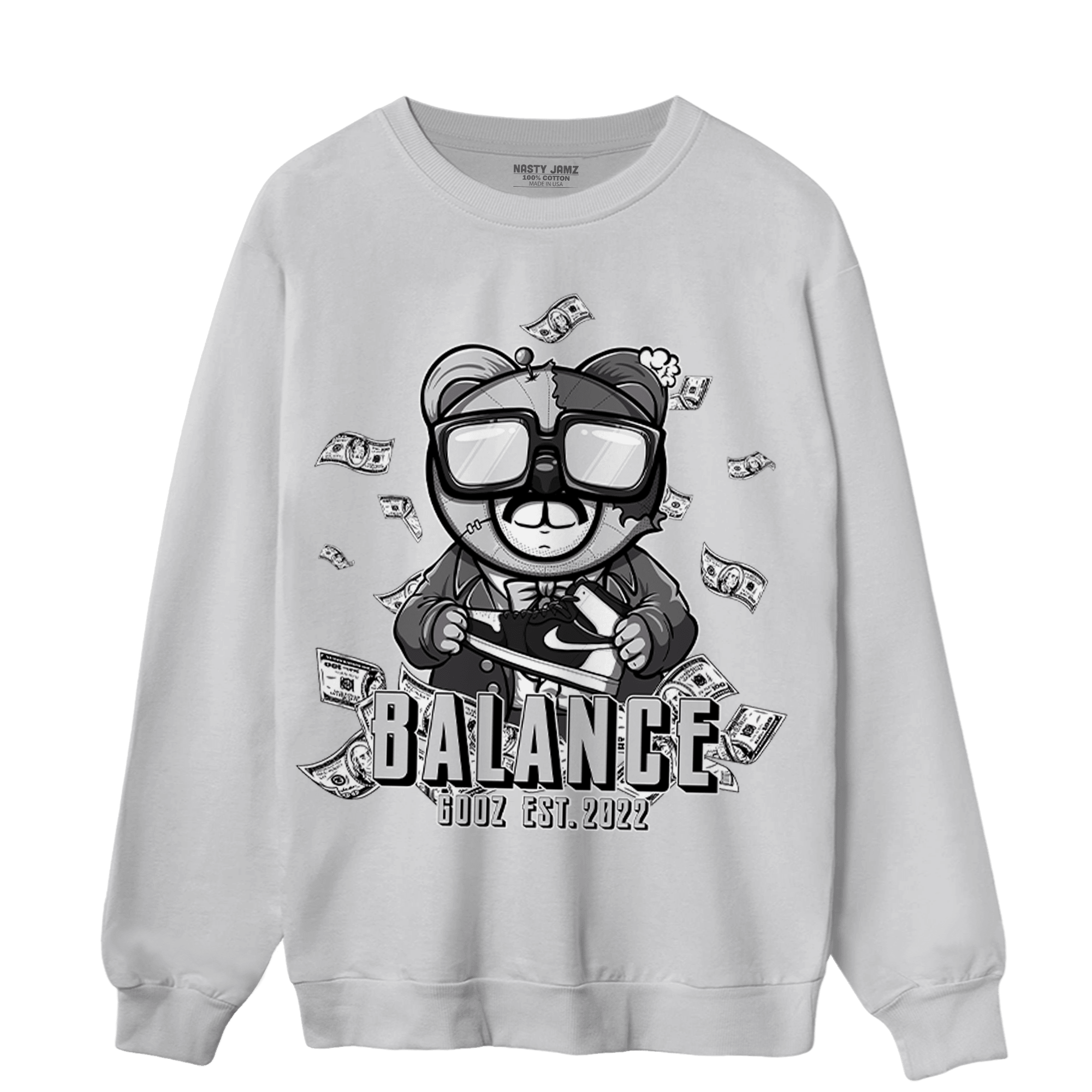 Retro High OG Black White 1s Sweatshirt Match Men BER - NastyJamz
