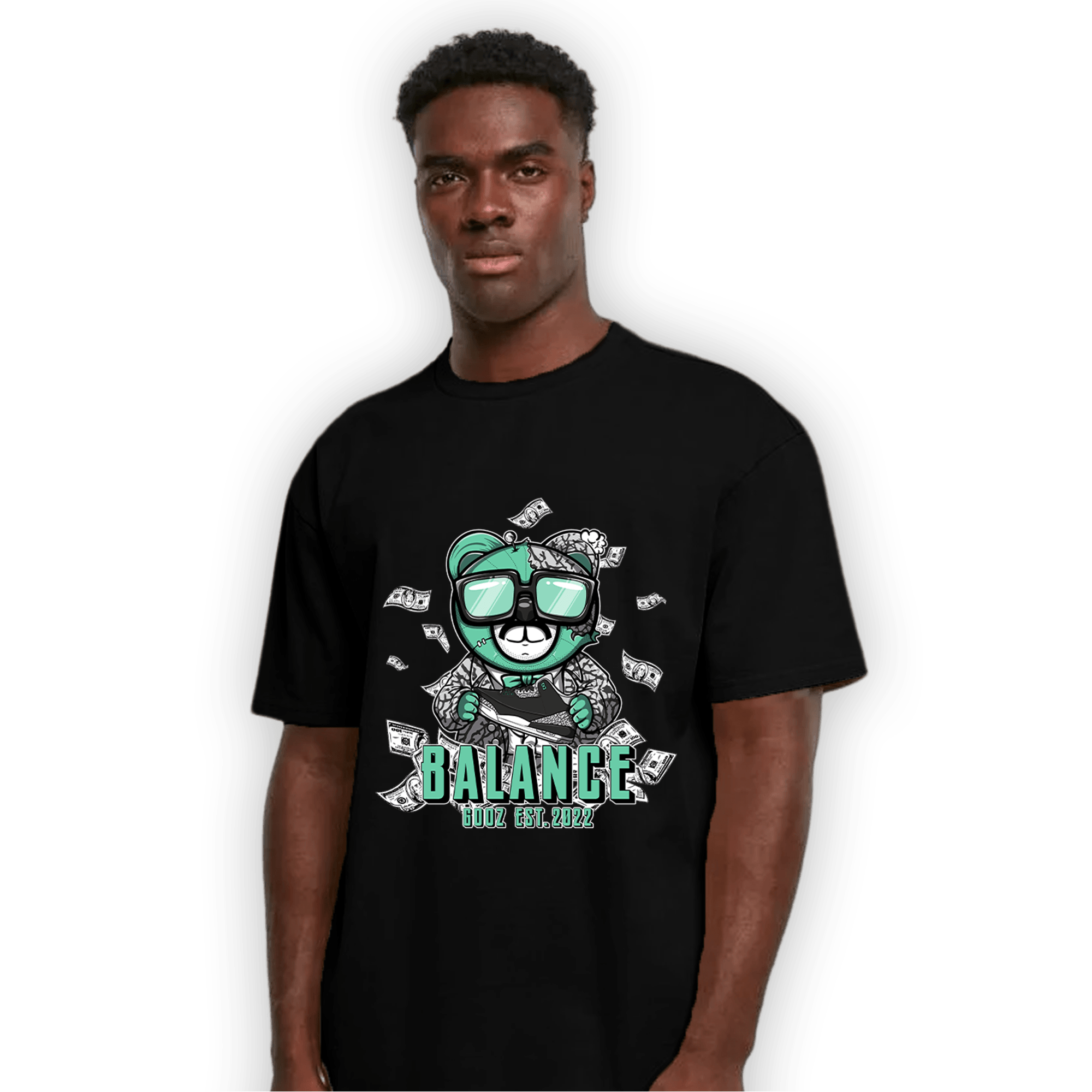 Green Glow 3s T Shirt Match Men BER - NastyJamz