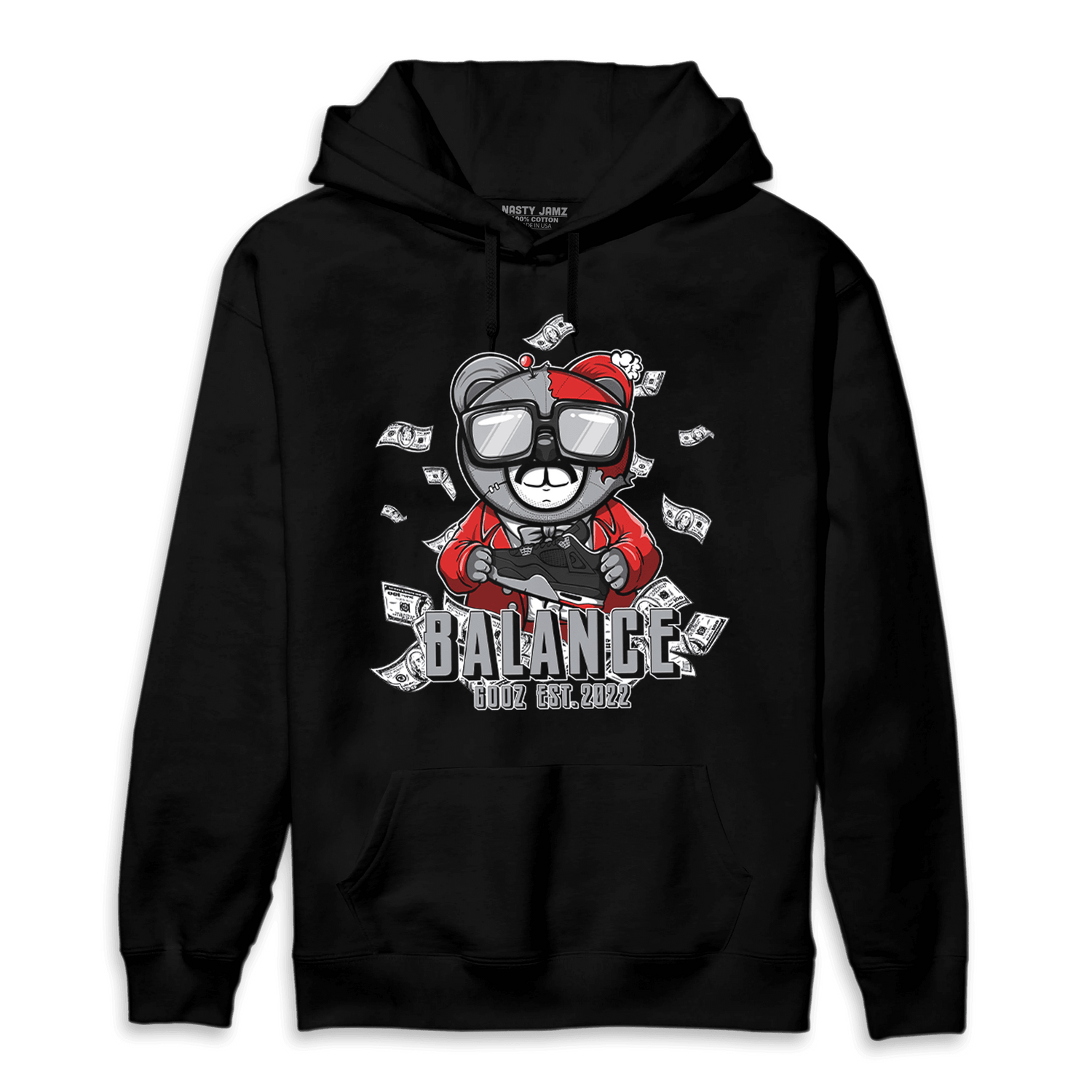 Bred Reimagined 4s Hoodie Match Men BER - NastyJamz