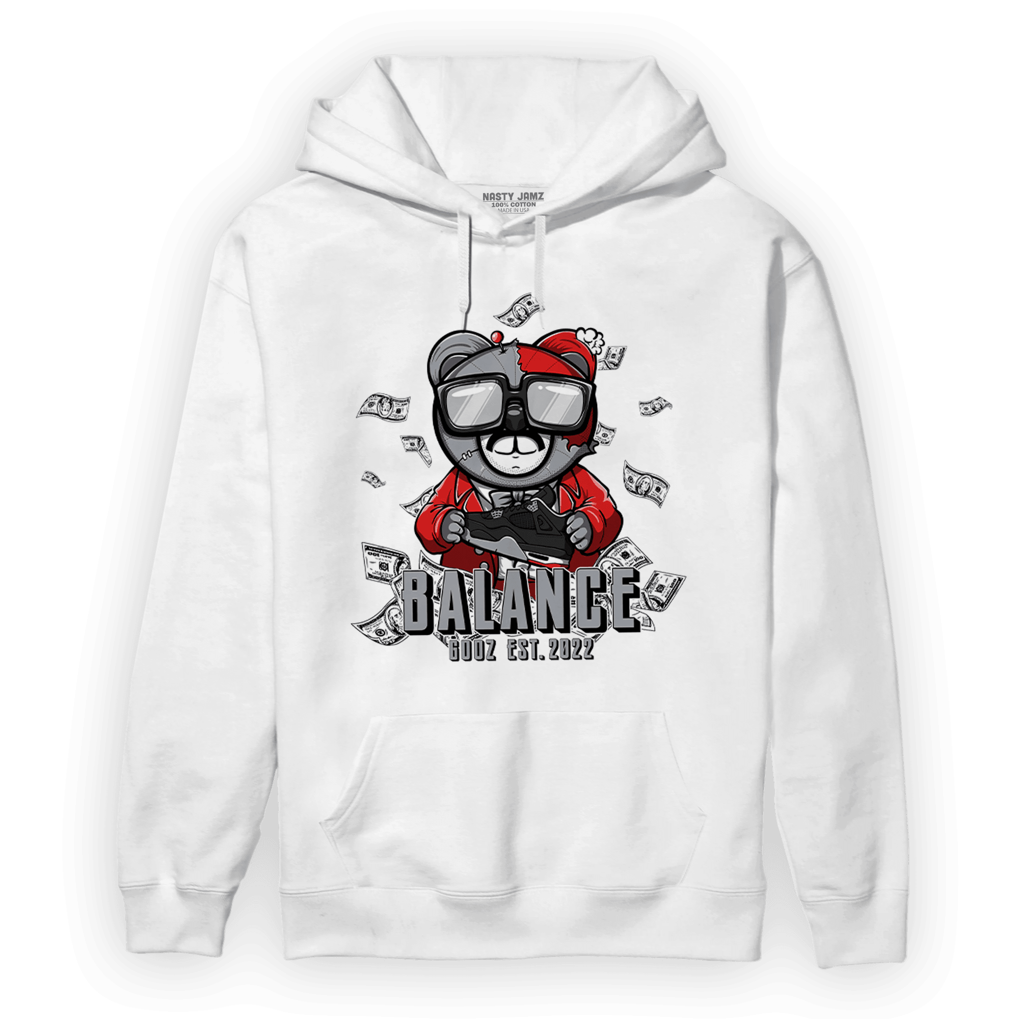 Bred Reimagined 4s Hoodie Match Men BER - NastyJamz