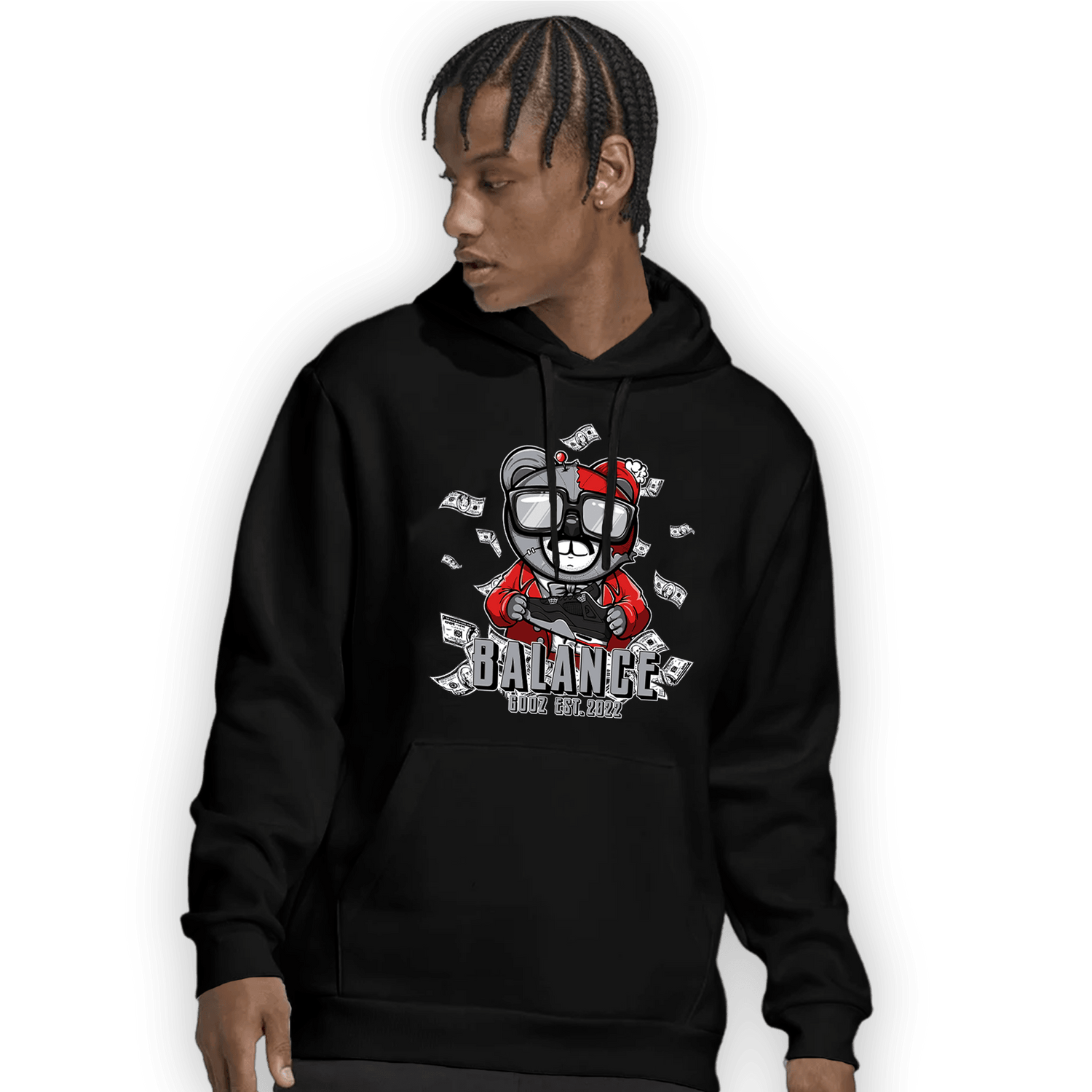 Bred Reimagined 4s Hoodie Match Men BER - NastyJamz