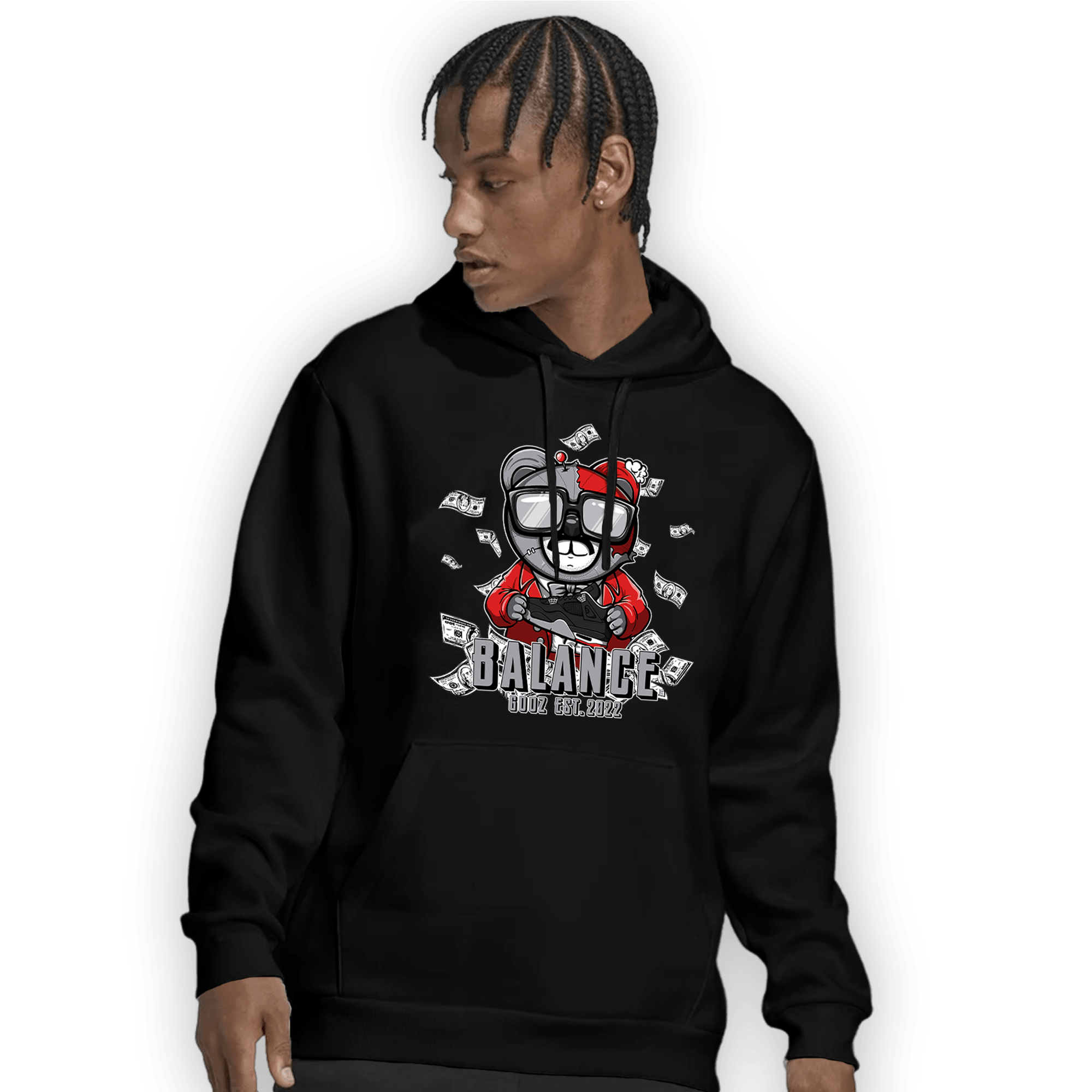 Bred Reimagined 4s Hoodie Match Men BER - NastyJamz